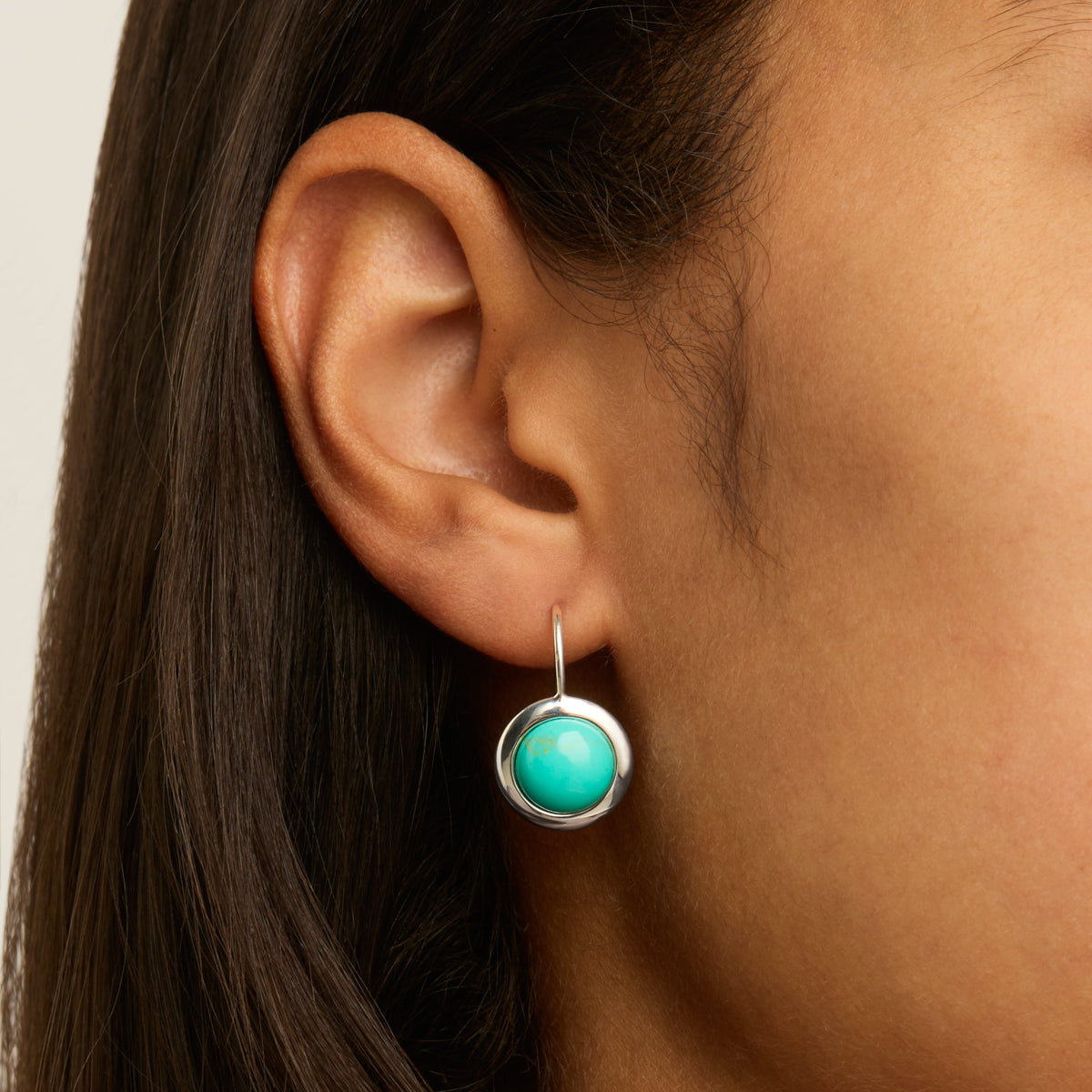 Najo Husk Turquoise Drop Earring