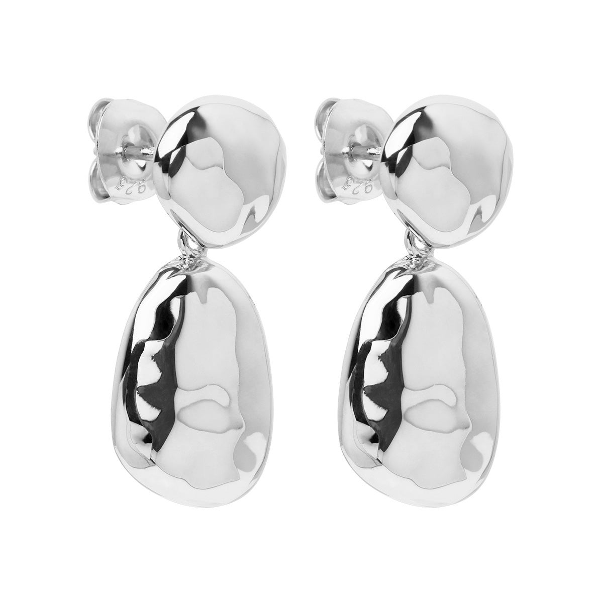 Najo Double Pebblet Stud Earrings