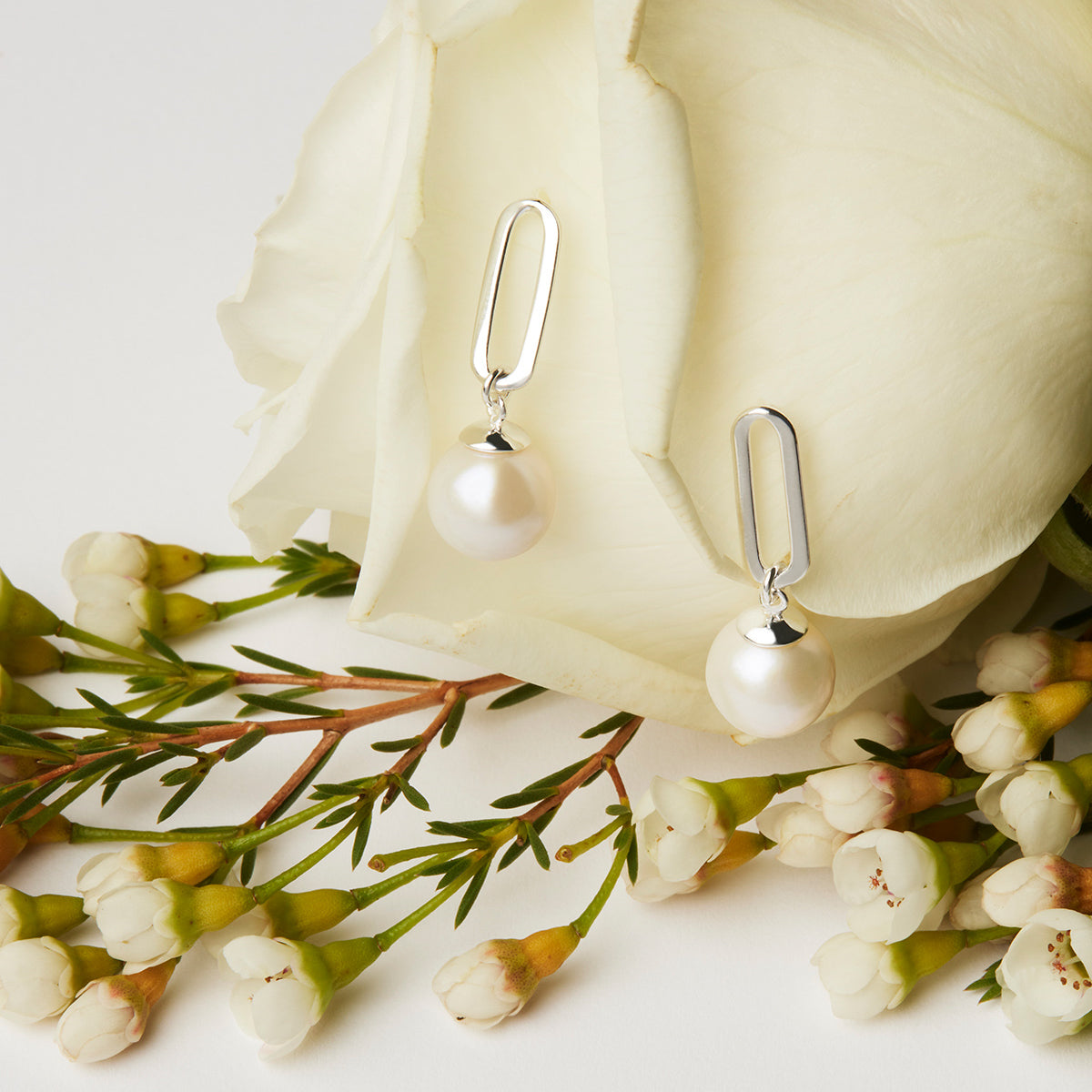 Najo The Enchantress Pearl Drop Stud Earrings