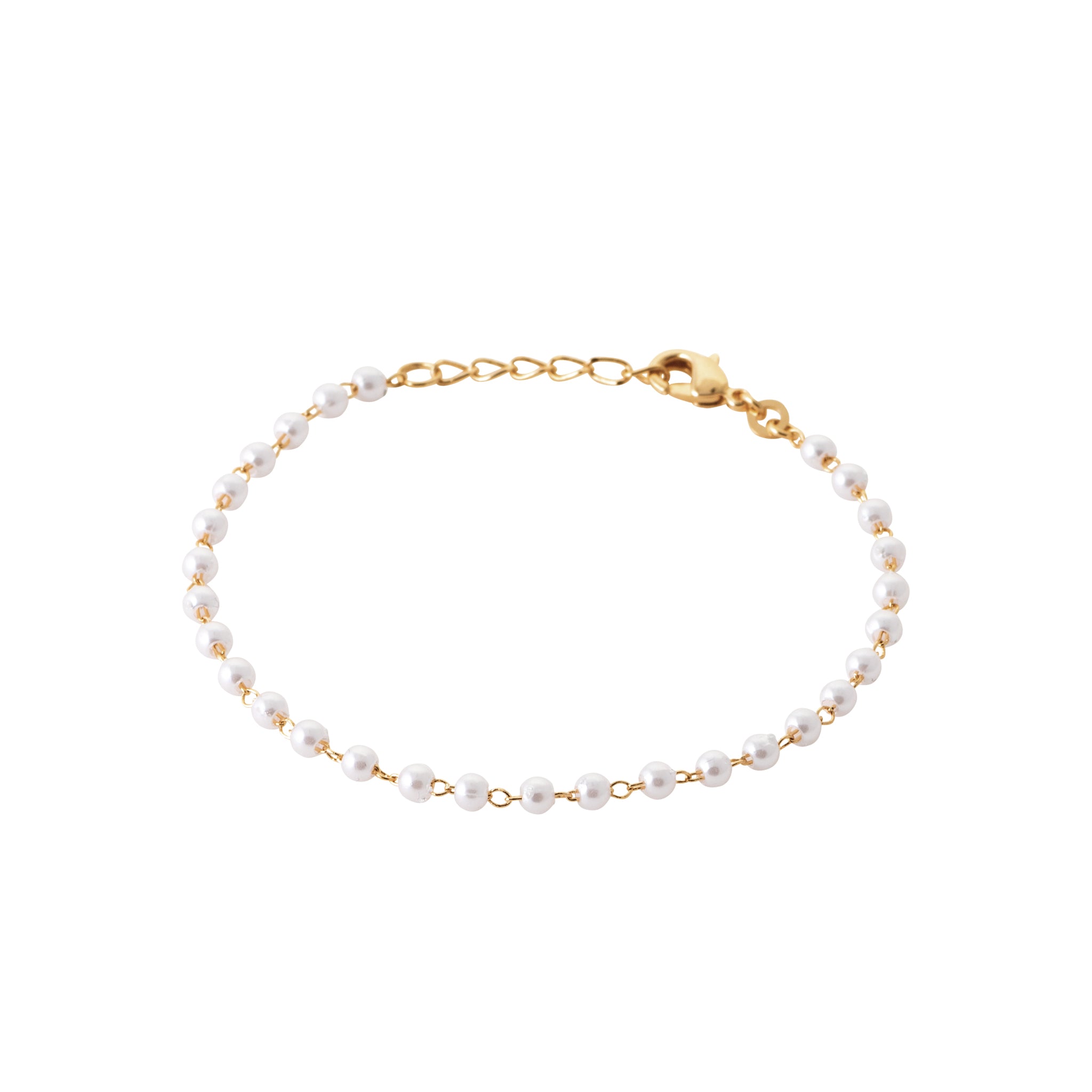 18Ct Yellow Gold Plated Beaded Bracelet – Speirs Jewellers