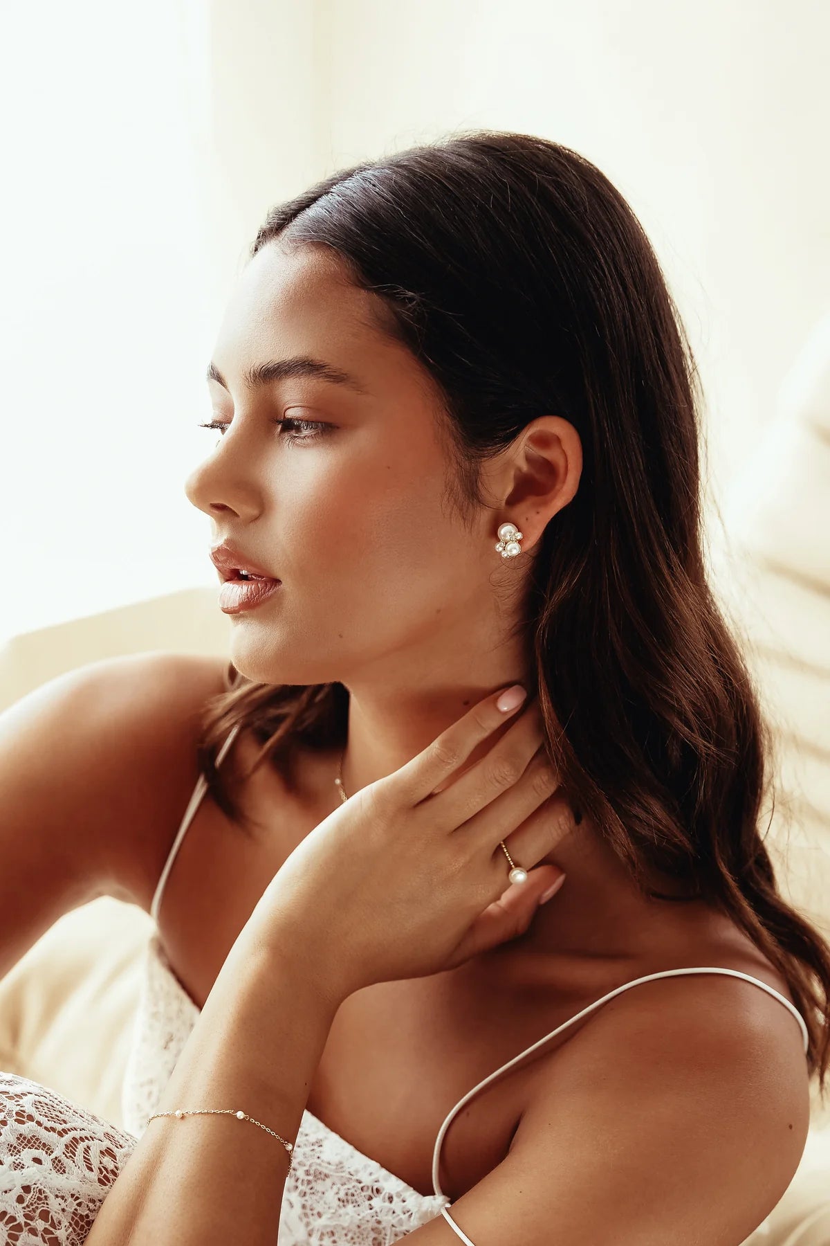 Liberte Rochelle Gold Pearl Earring