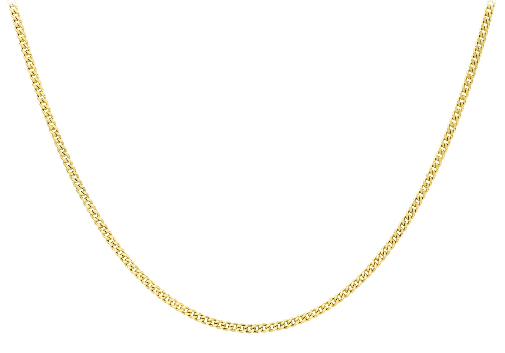 9K Yellow Gold Diamond Cut Necklace