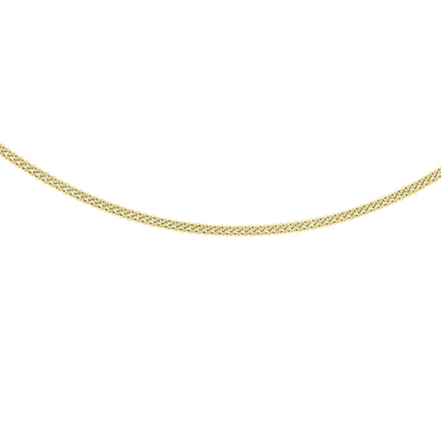 9K Yellow Gold 24 Adjustable Heart Slider Curb Chain 56cm