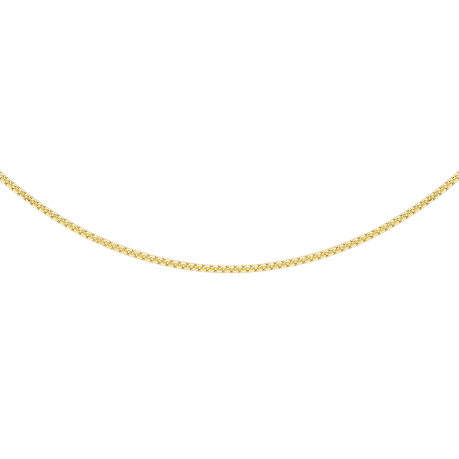 9K Yellow Gold 22 Diamond Cut Box Chain 45cm