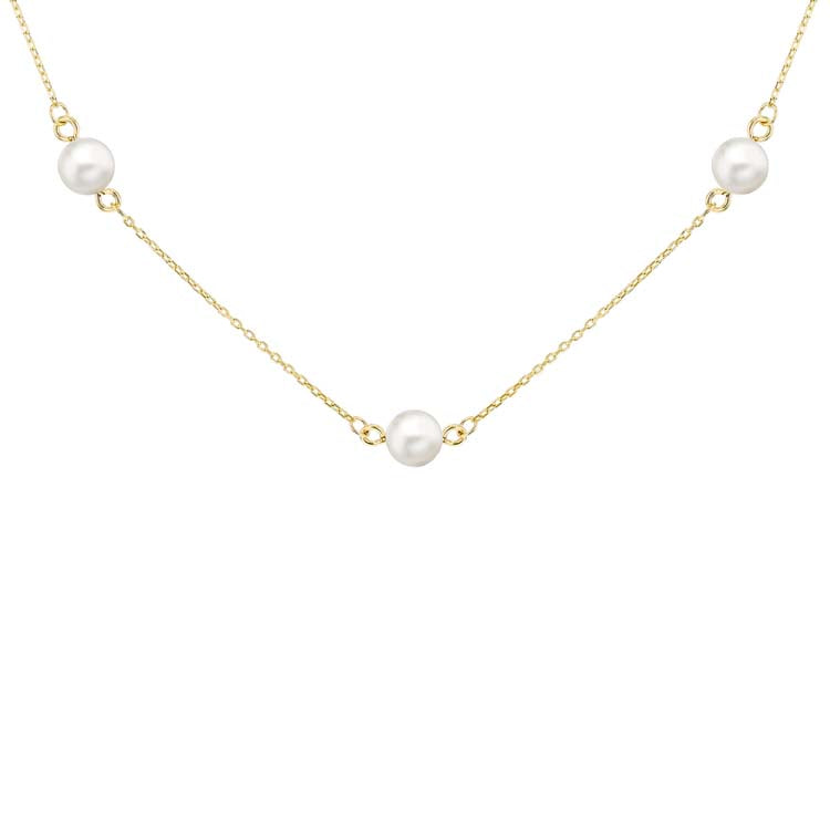 9K Yellow Gold Freshwater Pearl Necklace 41+2.5cm | The Jewellery Boutique