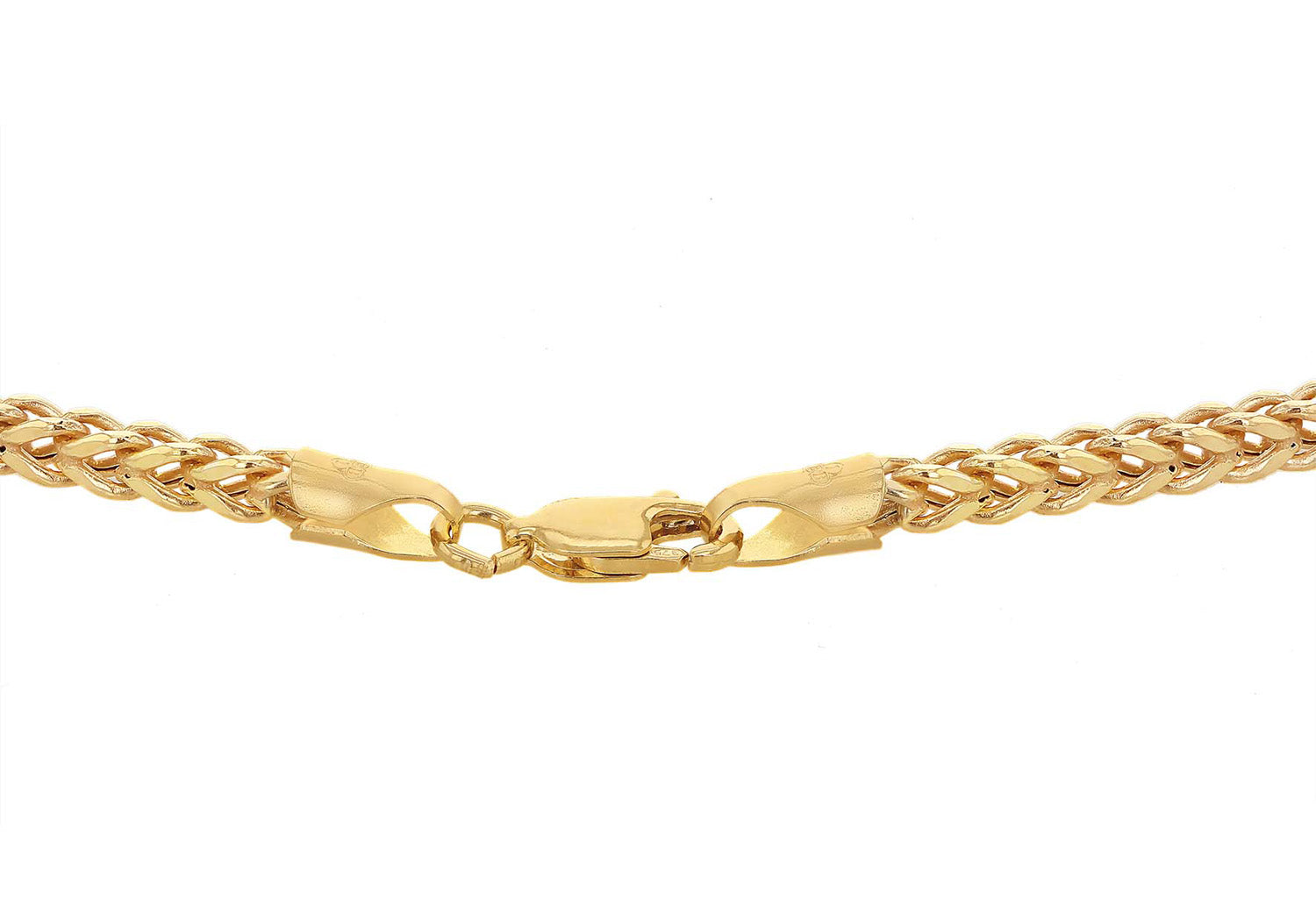 9K Yellow Gold Square Spiga Chain 55 cm