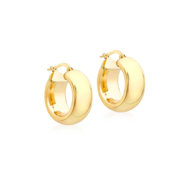 9K Yellow Gold Hoop Earrings 18mm | The Jewellery Boutique