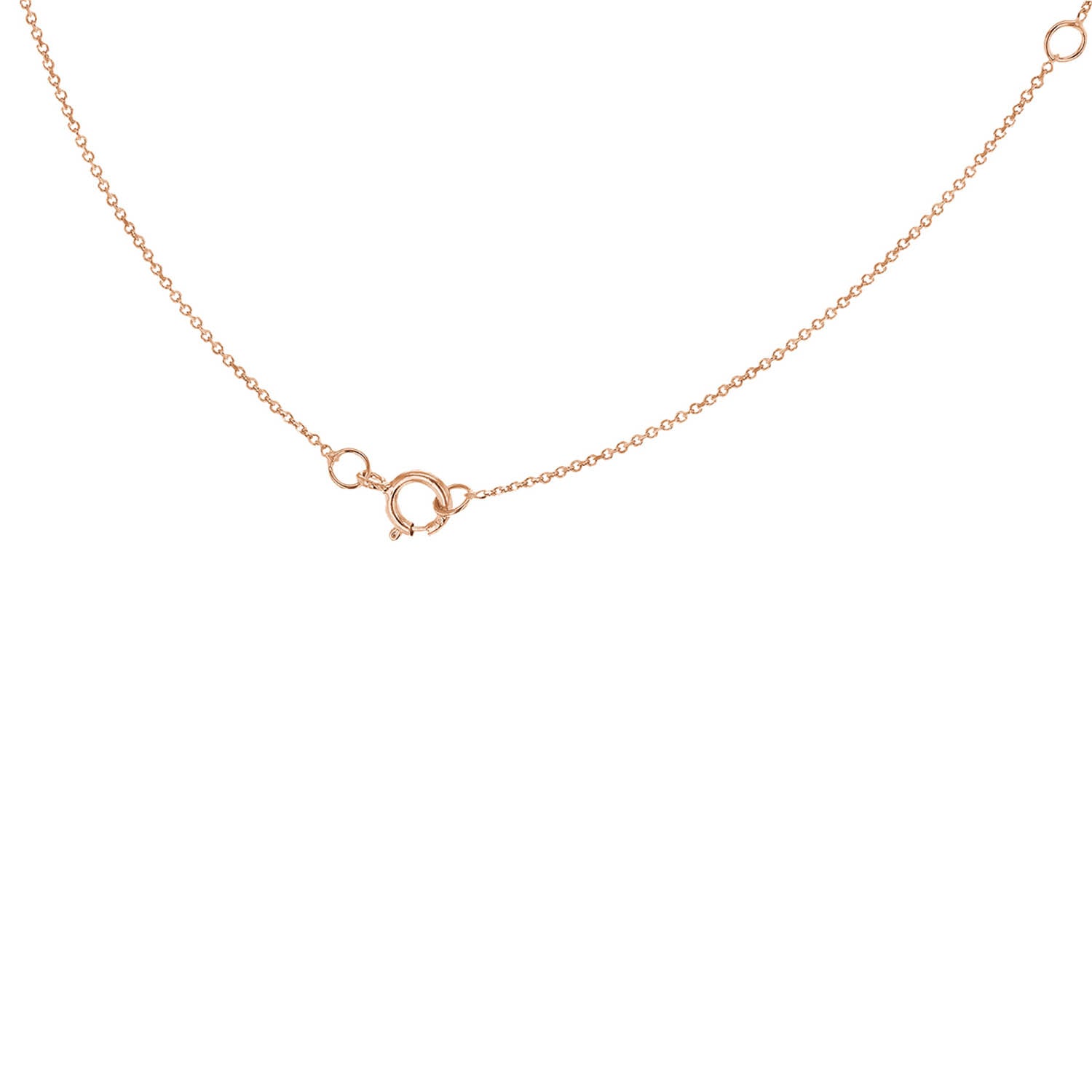 "D" Rose Gold Initial Necklace