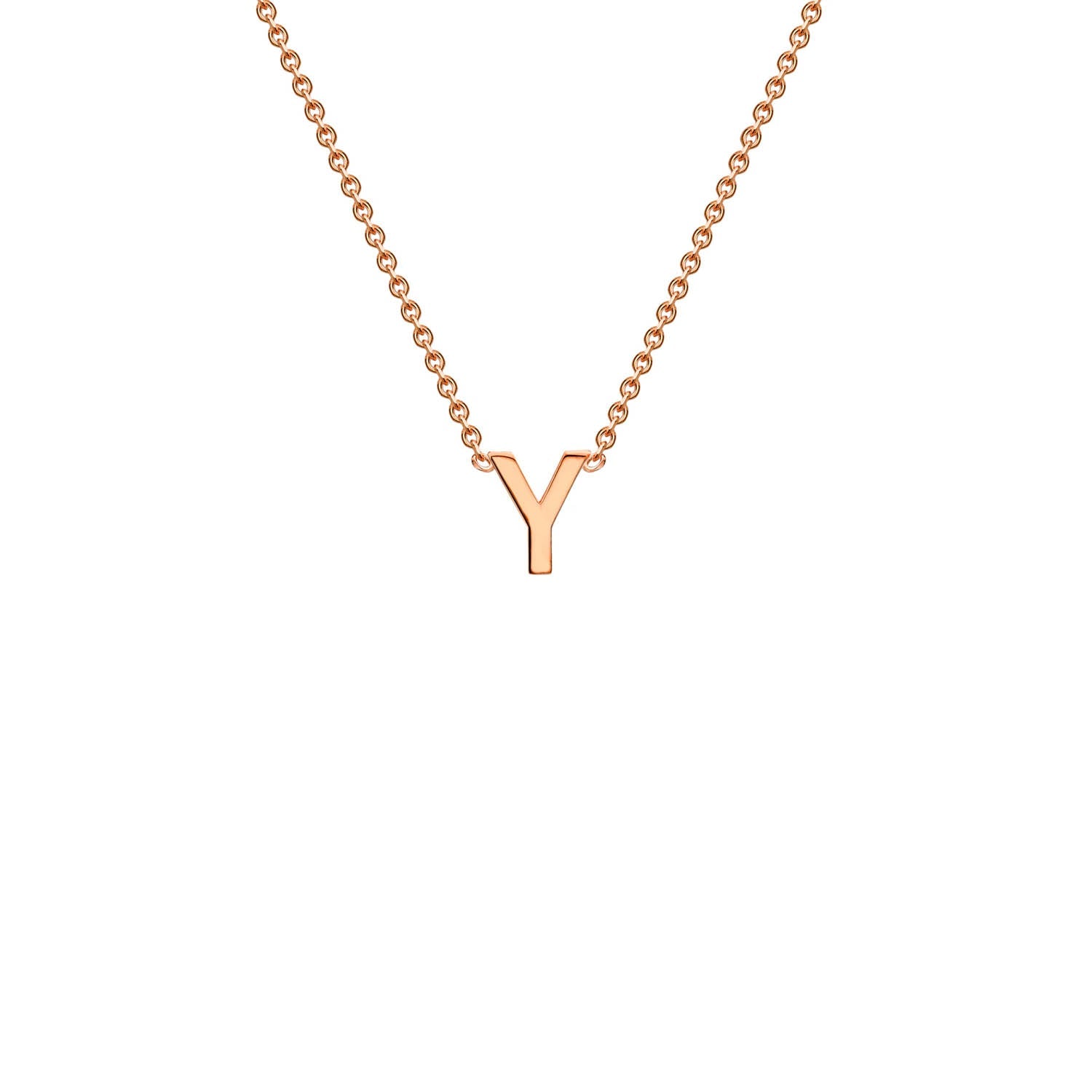 "Y" Rose Gold Initial Necklace