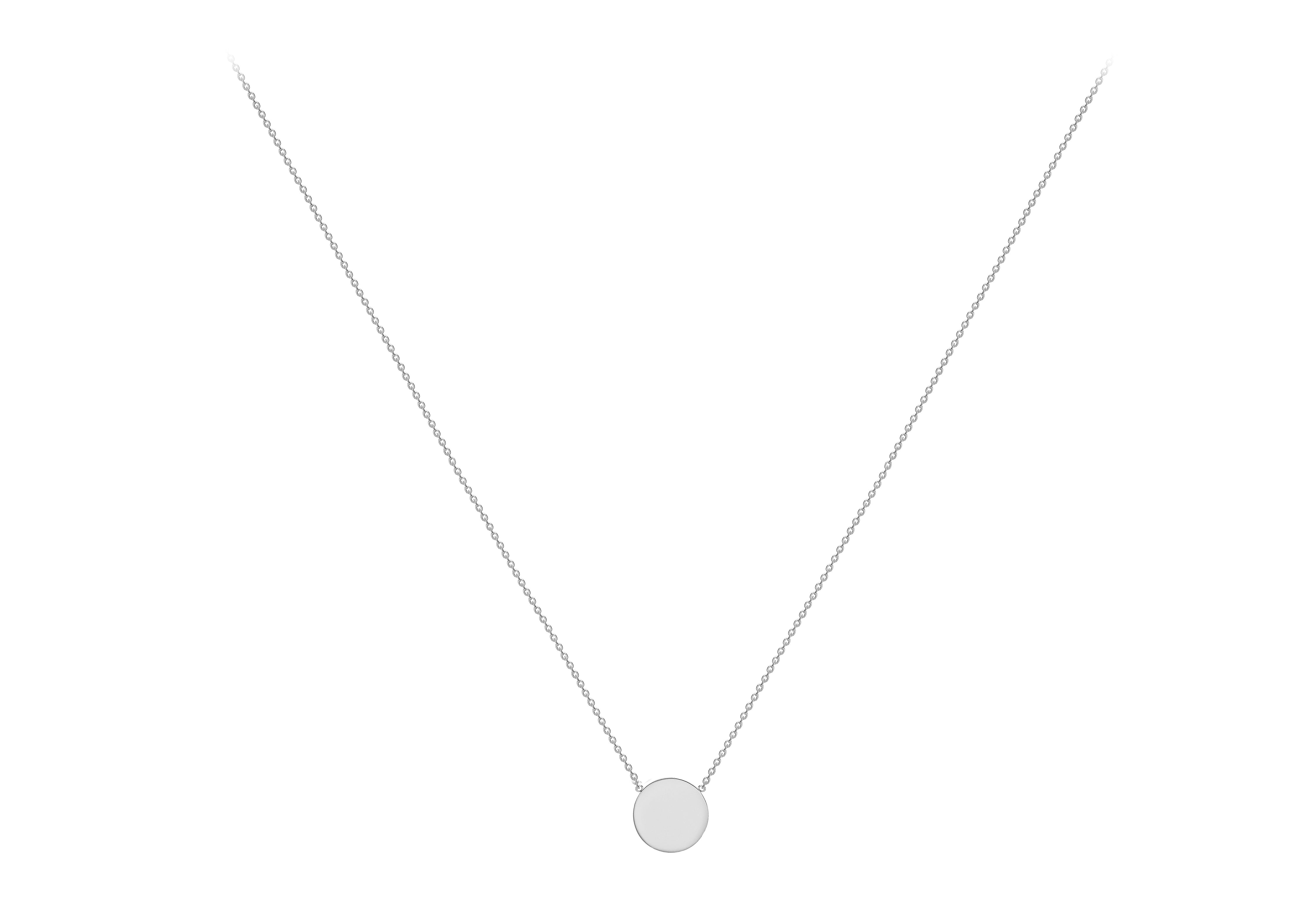 9K White Gold Silver Necklace