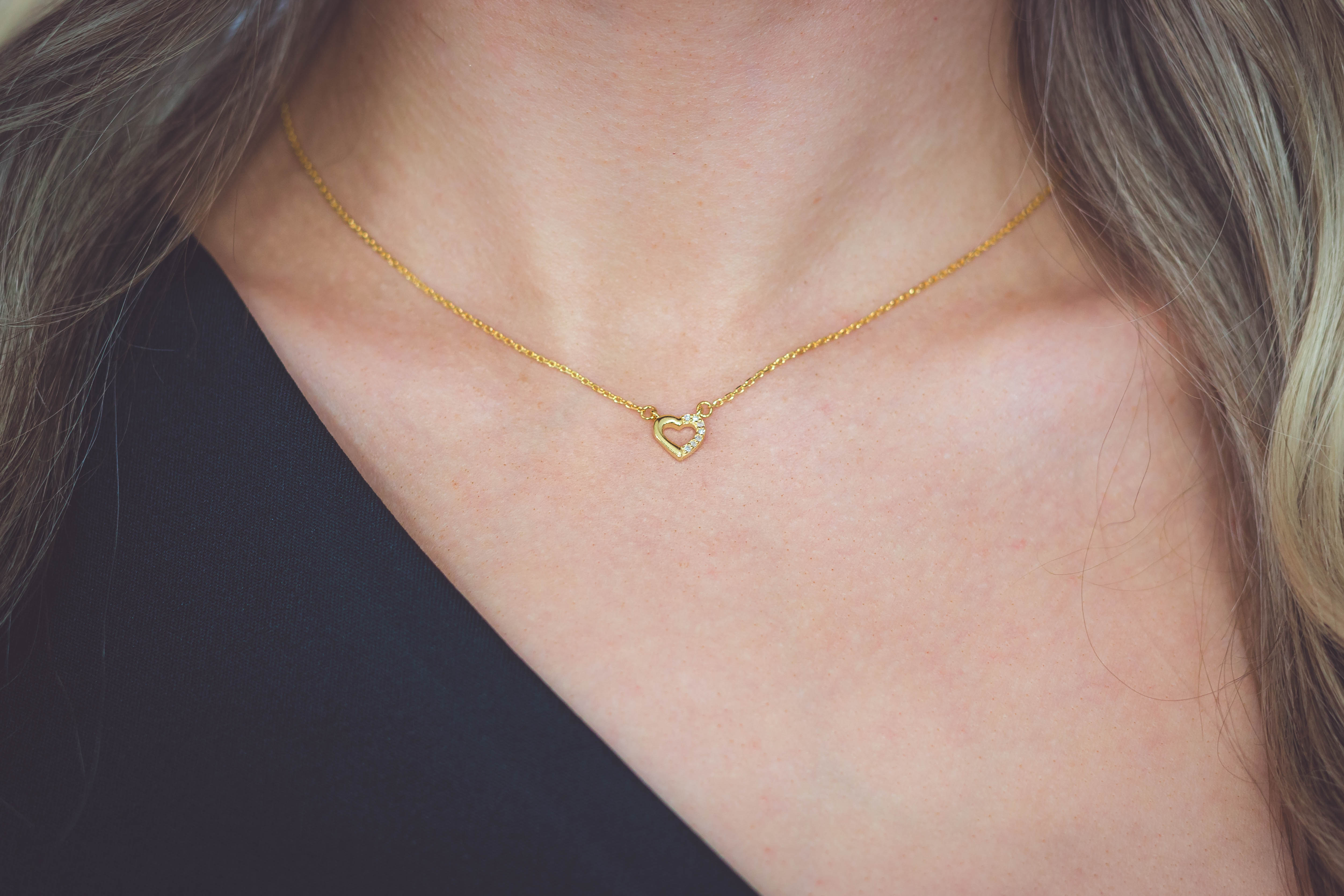 Georgini's Seven Natural Diamond Heart Pendant in Gold