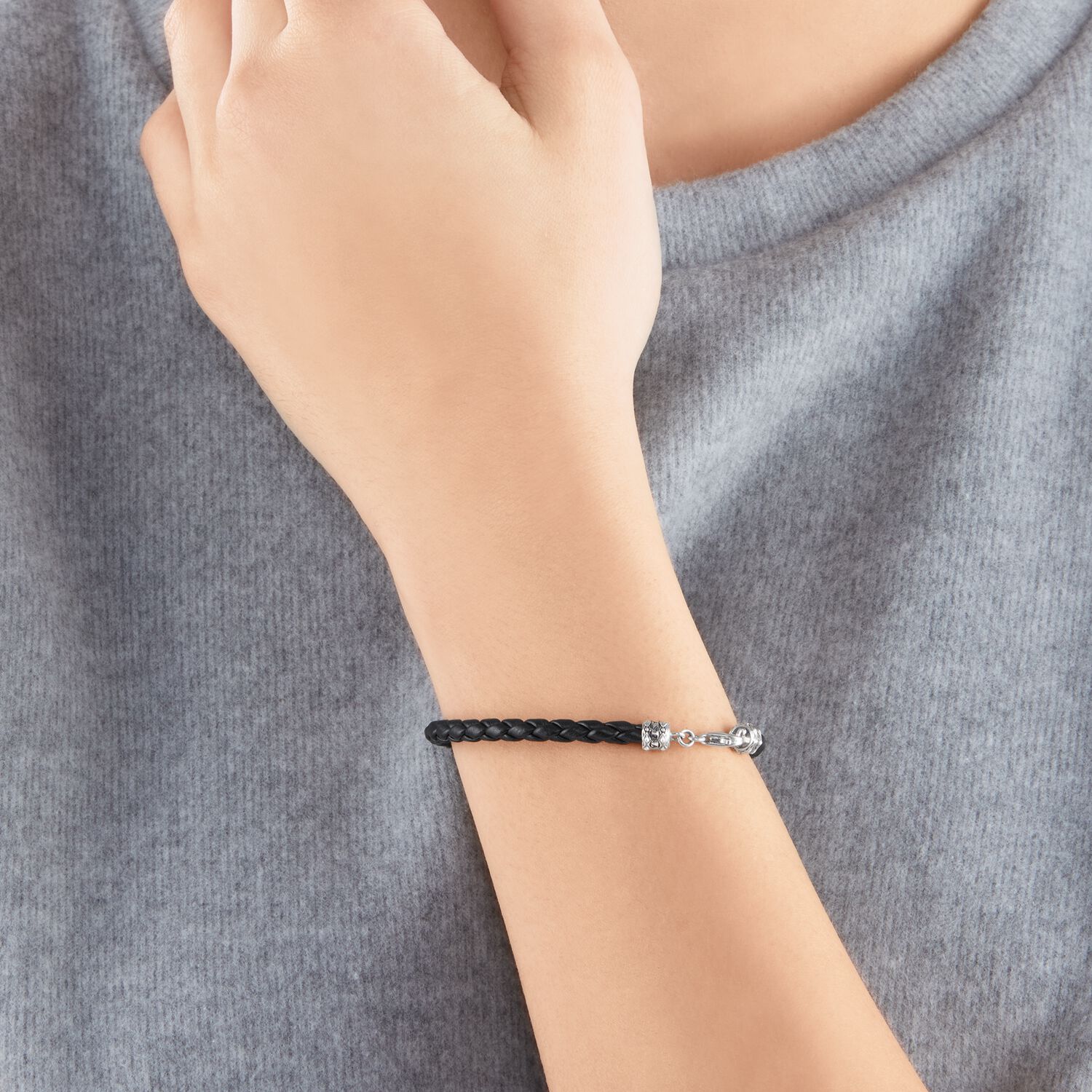 Thomas Sabo Leather Bracelet Black 