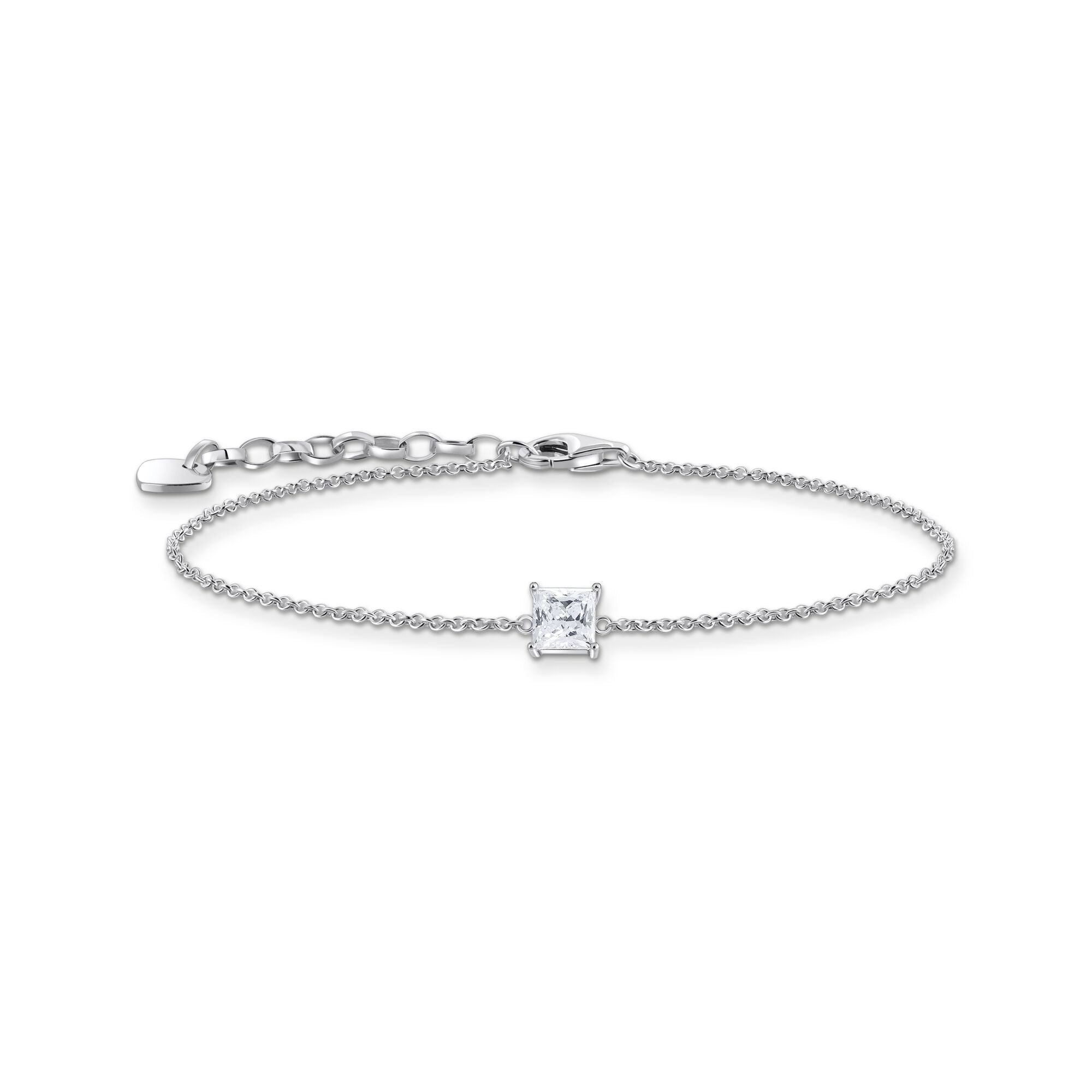 Bracelet with pendant and white zirconia | The Jewellery Boutique