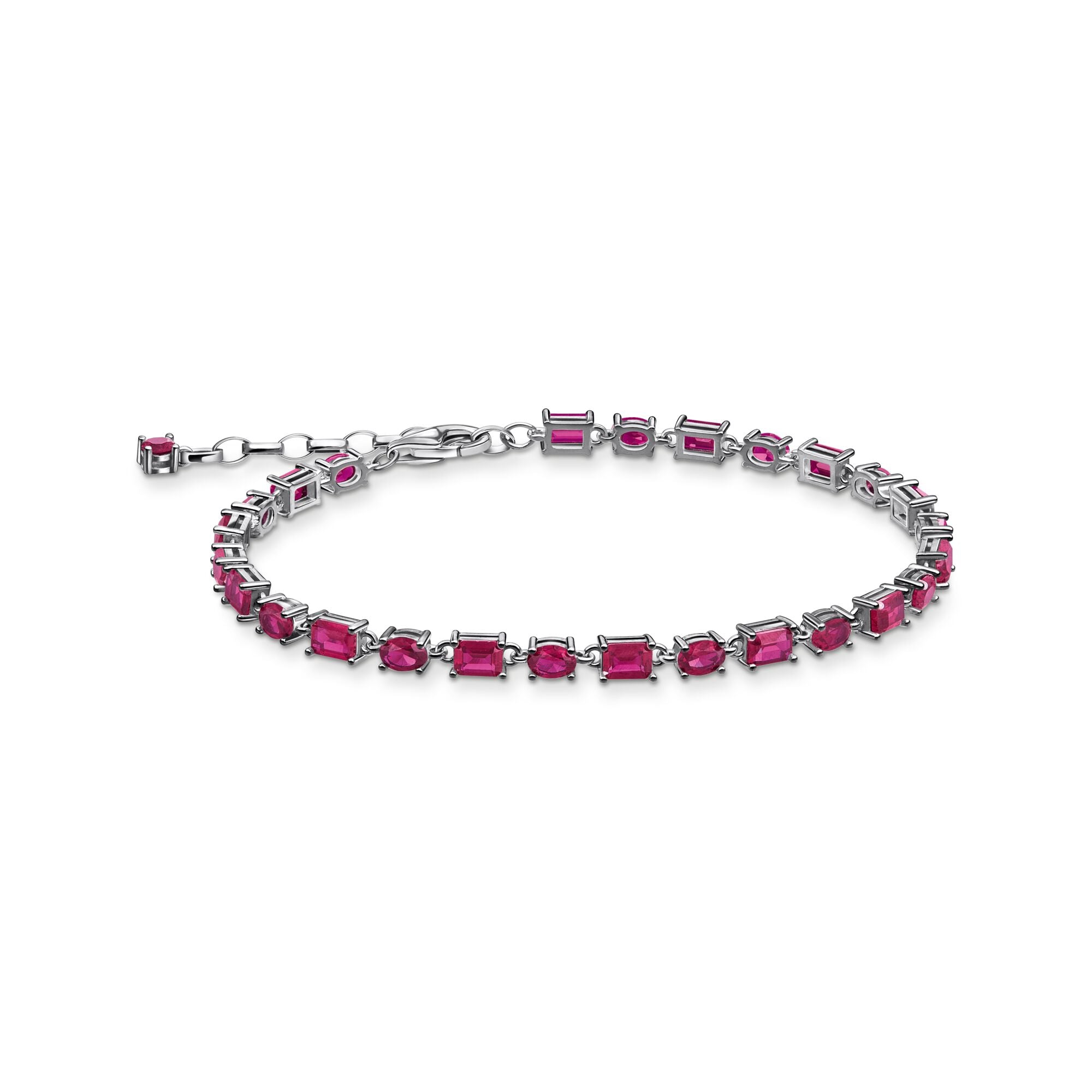 Bracelet with ruby red zirconia | The Jewellery Boutique