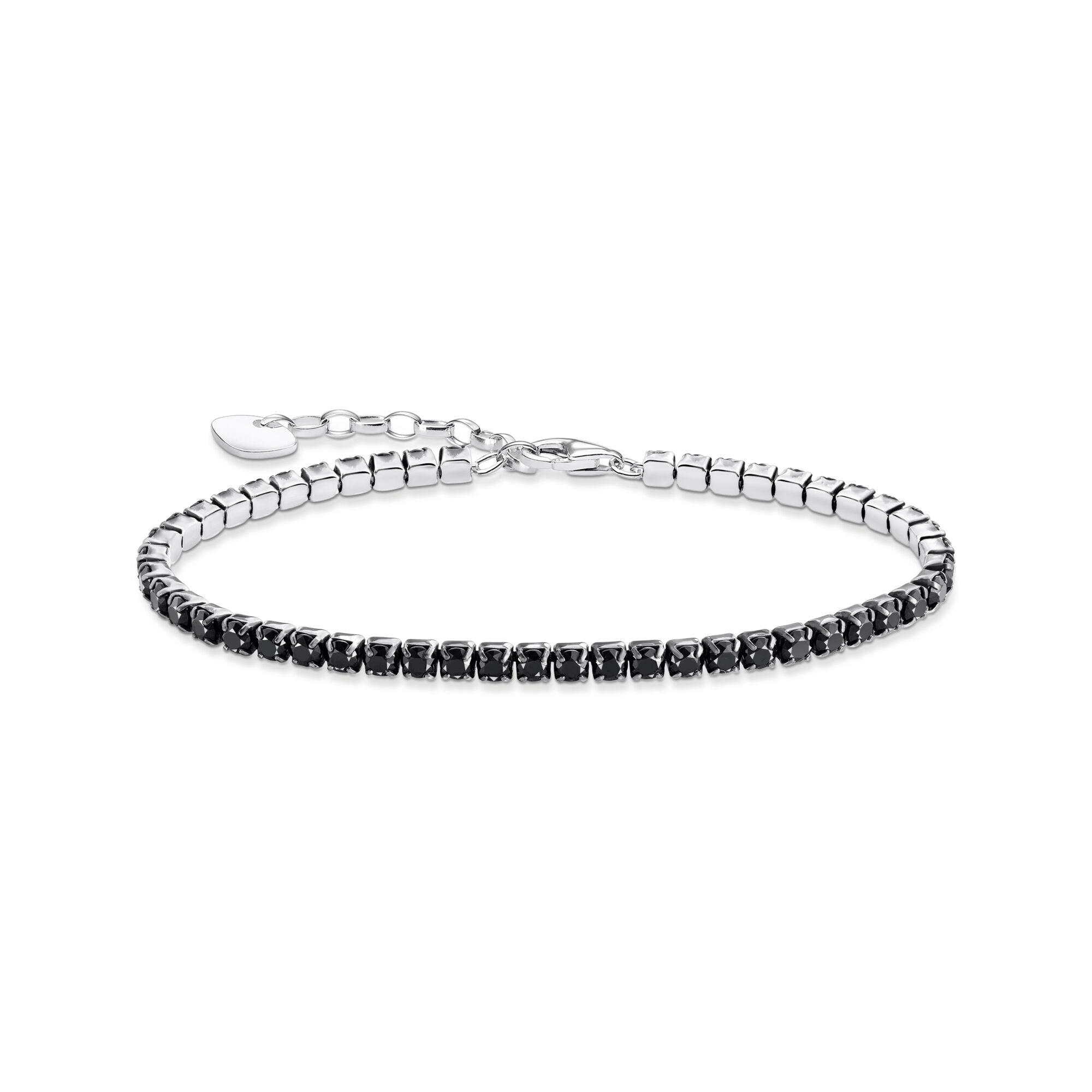 Tennis bracelet with black zirconia | The Jewellery Boutique