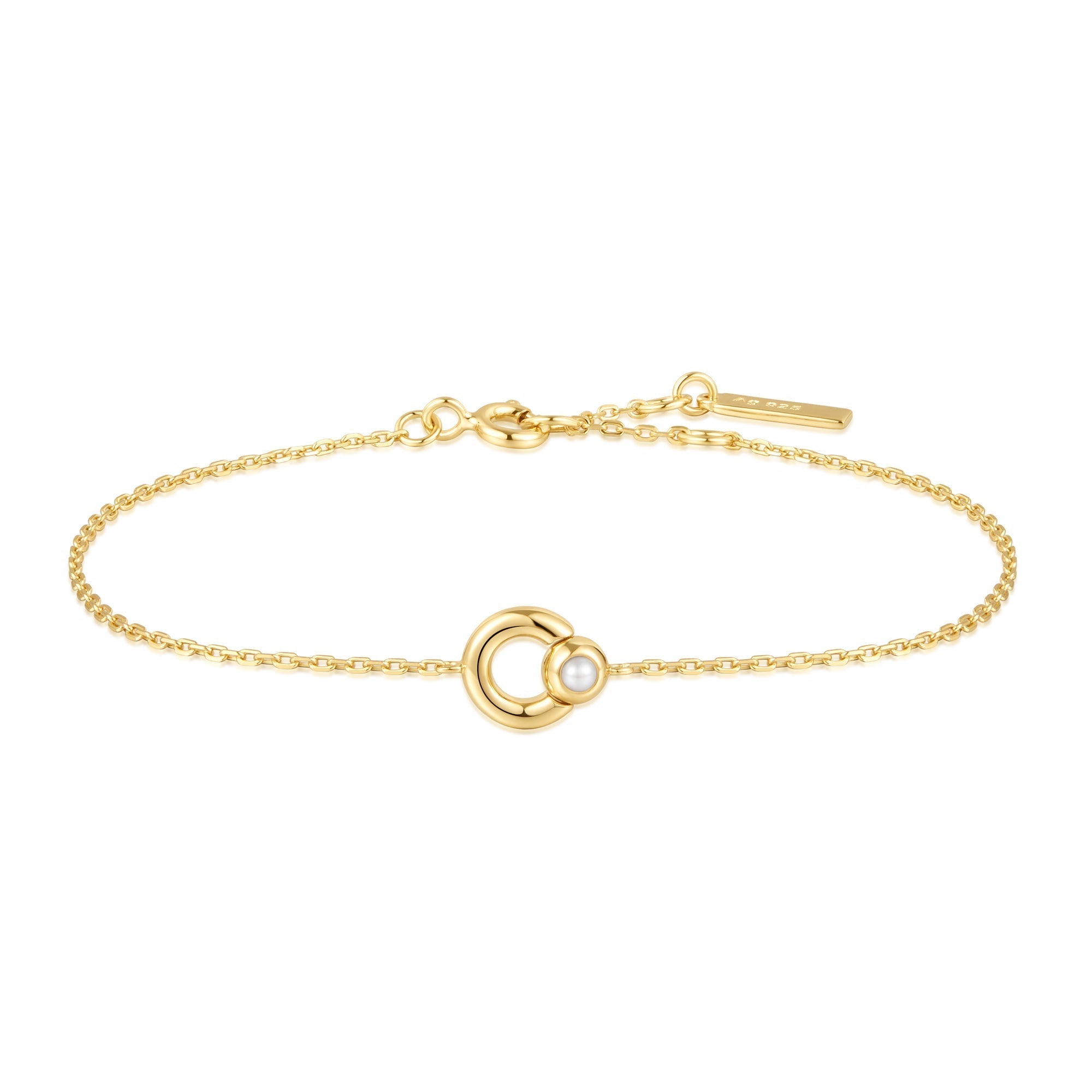 Ania Haie Gold Hoop Freshwater Pearl Bracelet