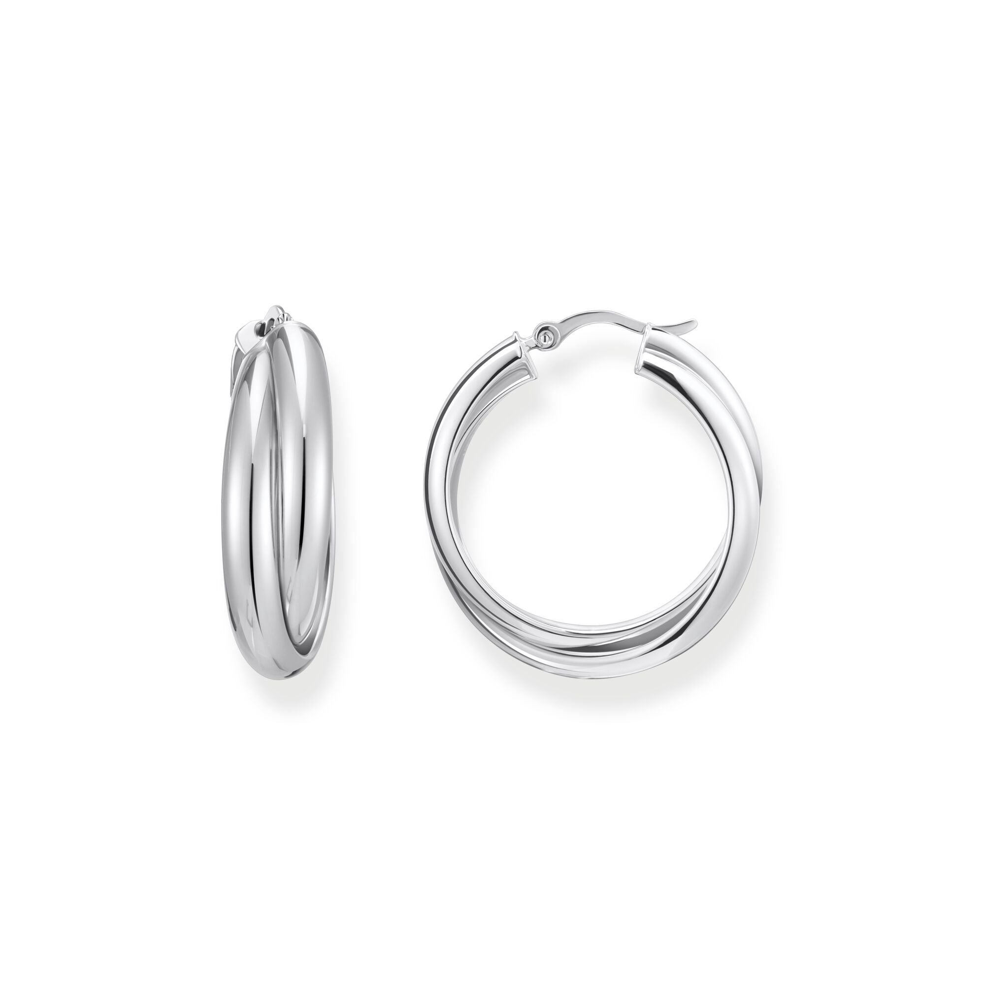 Hoop earrings intertwined design | The Jewellery Boutique