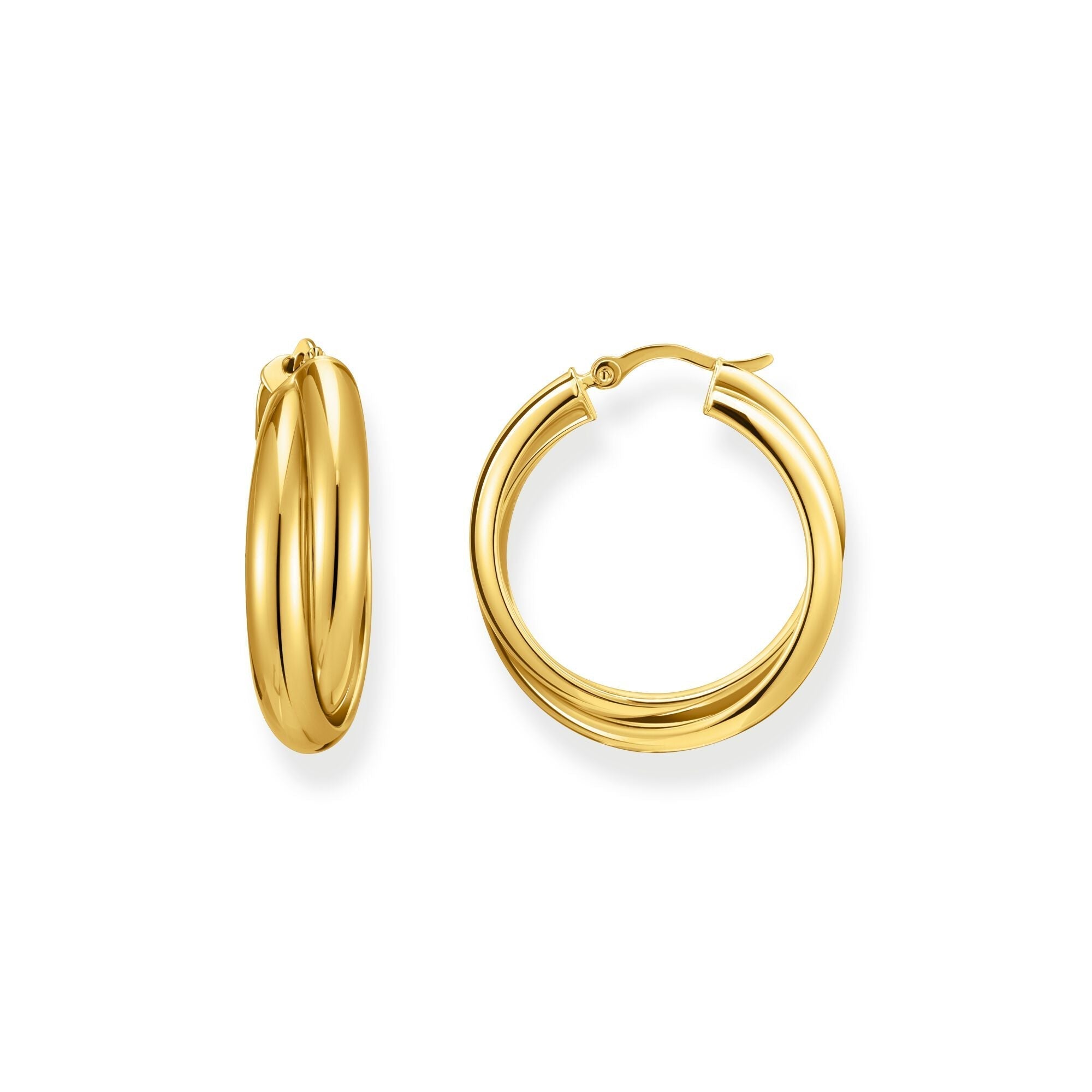 Big hoop earrings intertwined design | The Jewellery Boutique