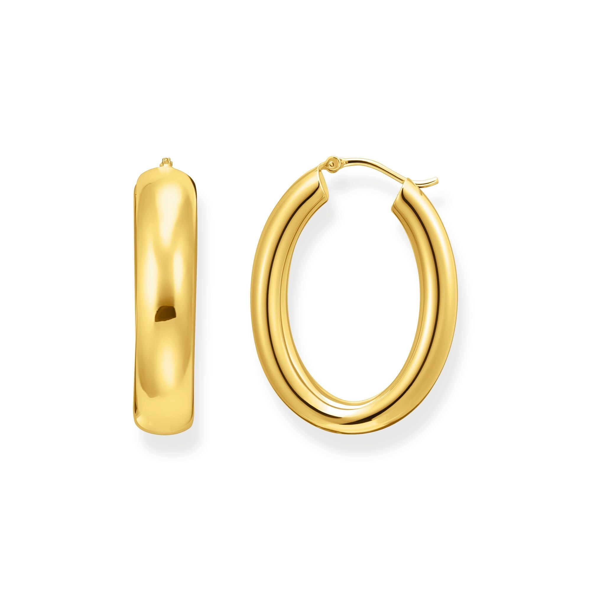 Large chunky hoop earrings gold | The Jewellery Boutique