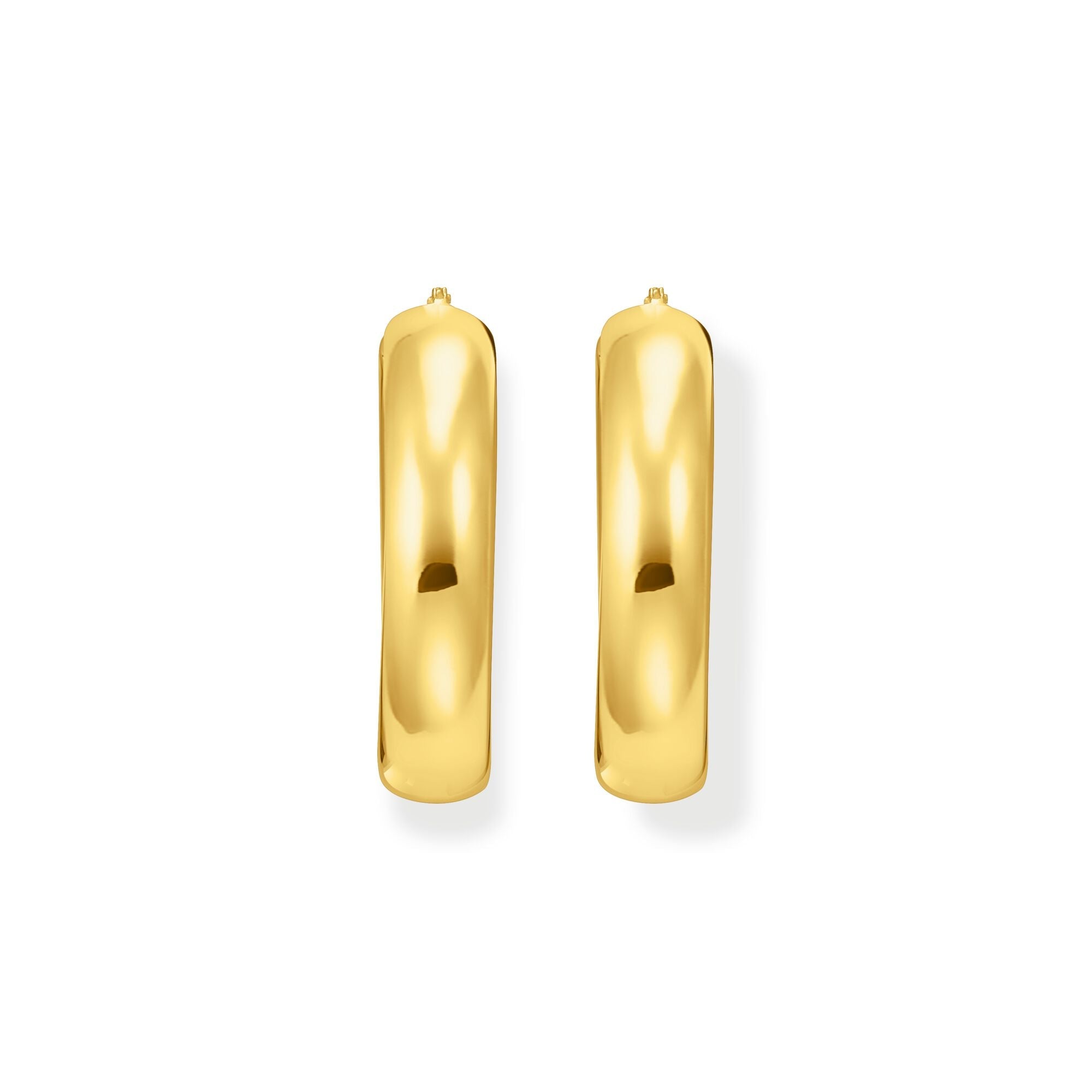 Large chunky hoop earrings gold | The Jewellery Boutique