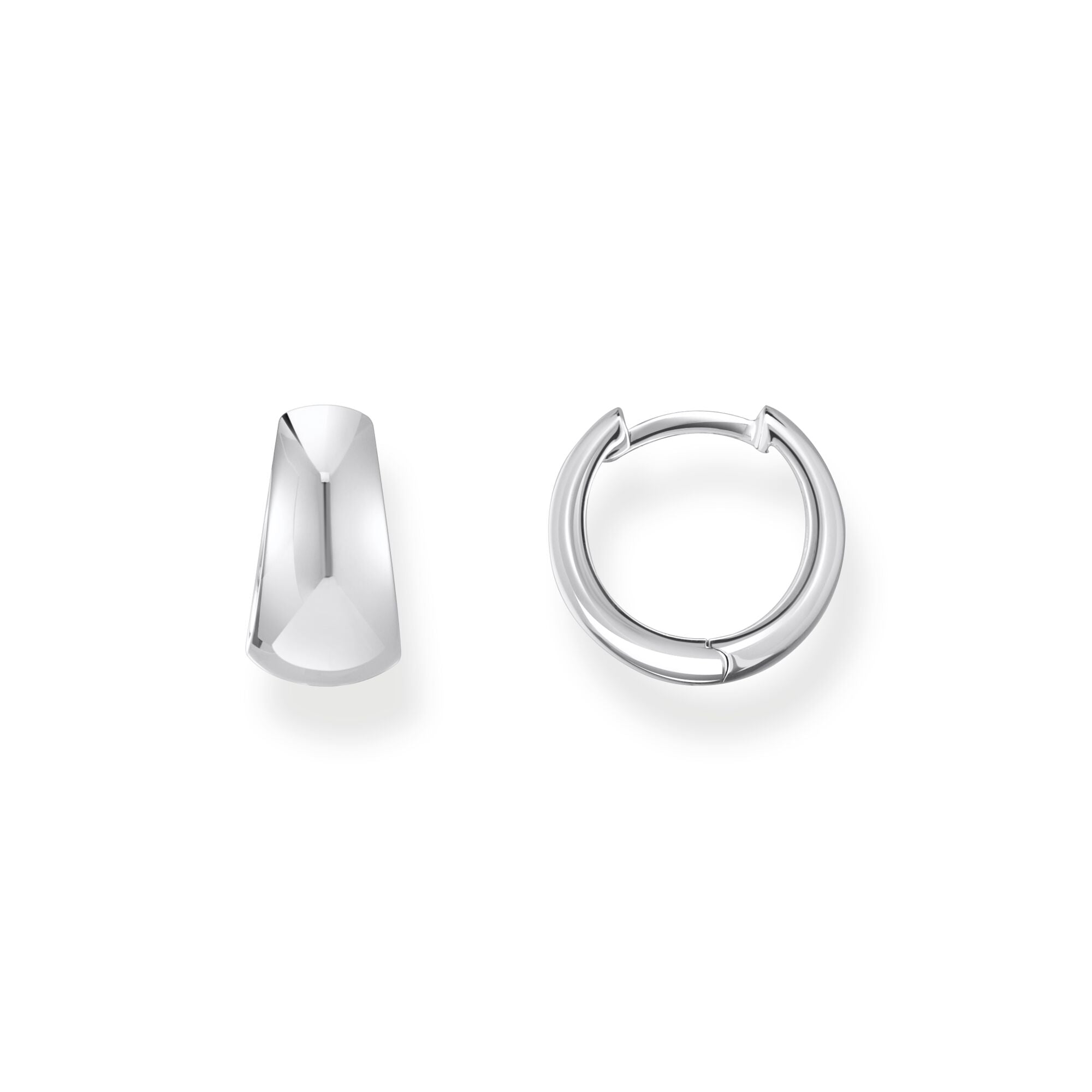 Hoop earrings in chunky, trapezoidal shape | The Jewellery Boutique