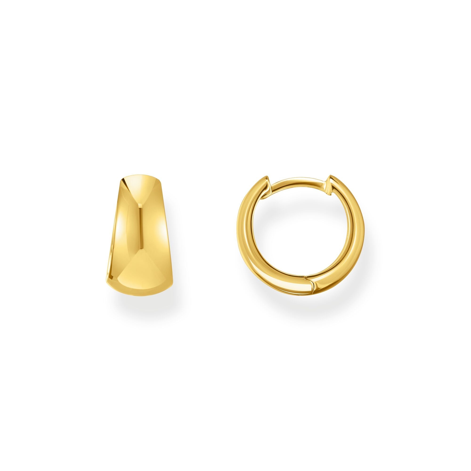 Hoop earrings in chunky, trapezoidal shape | The Jewellery Boutique