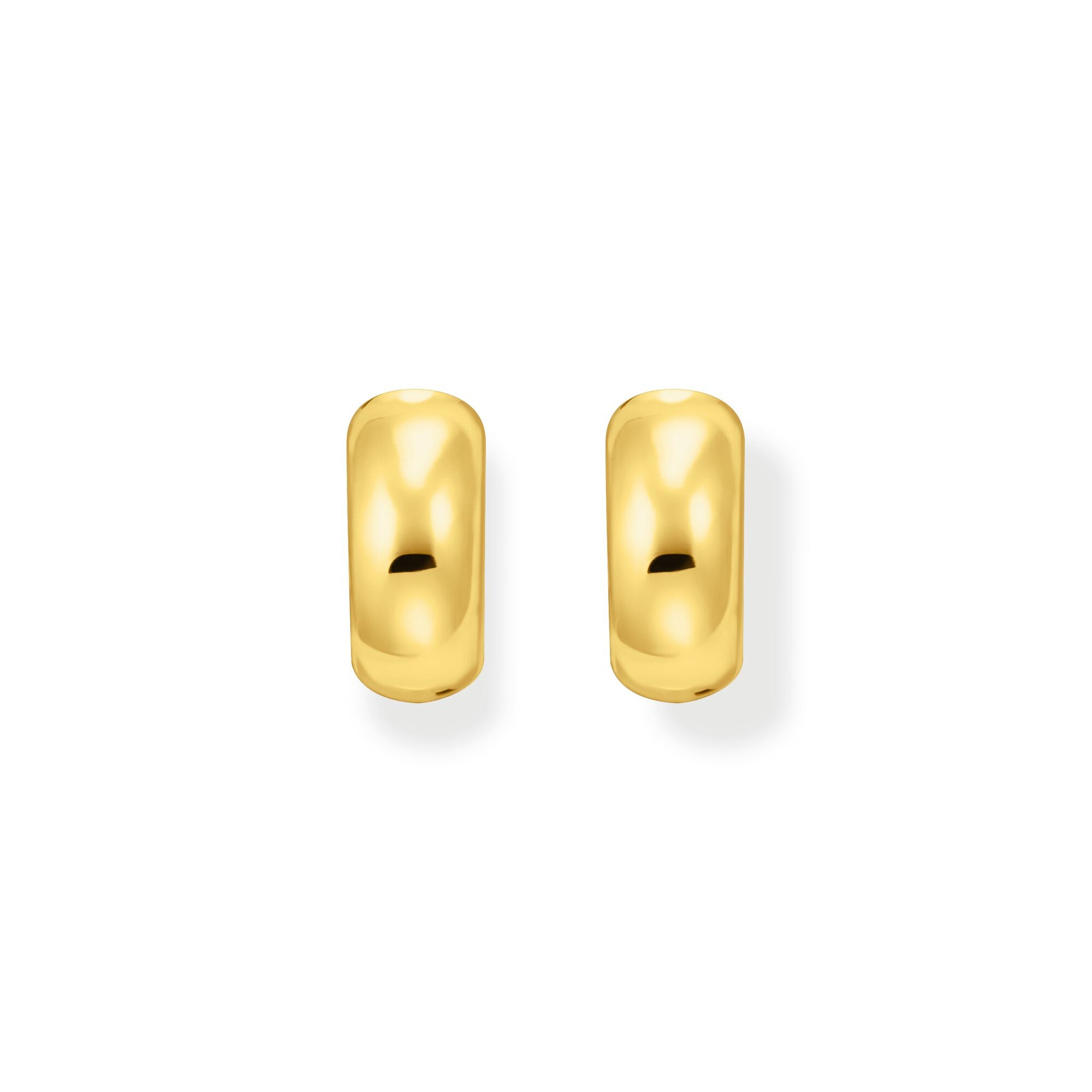 Hoop earrings in chunky design mini gold