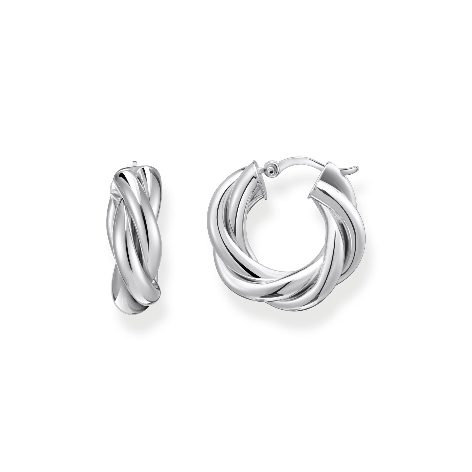 Hoop earrings in intertwined design | The Jewellery Boutique