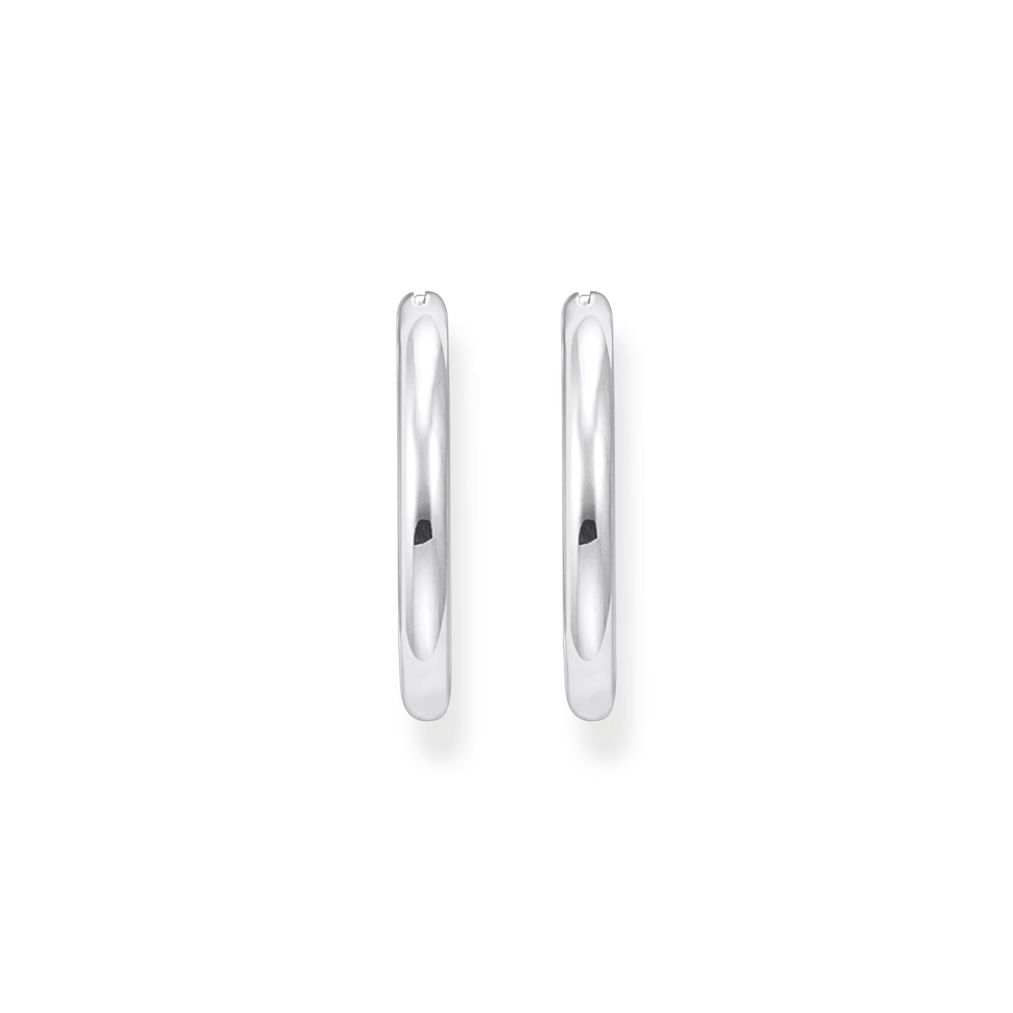 Classic Hoop earrings in wider shape silver