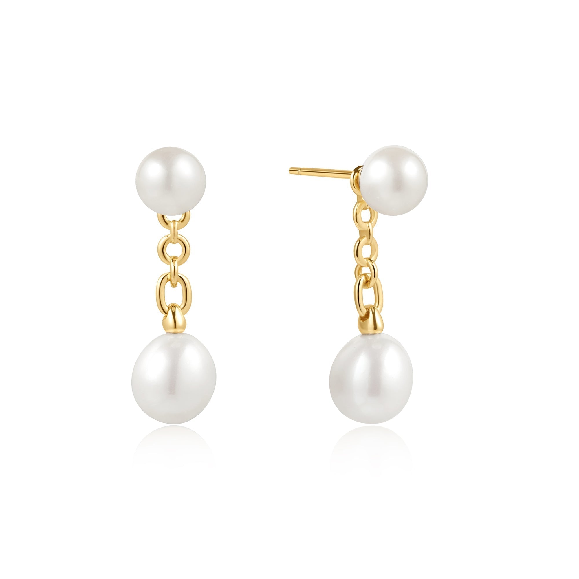 Ania Haie Gold Freshwater Pearl Stud Ear Jackets