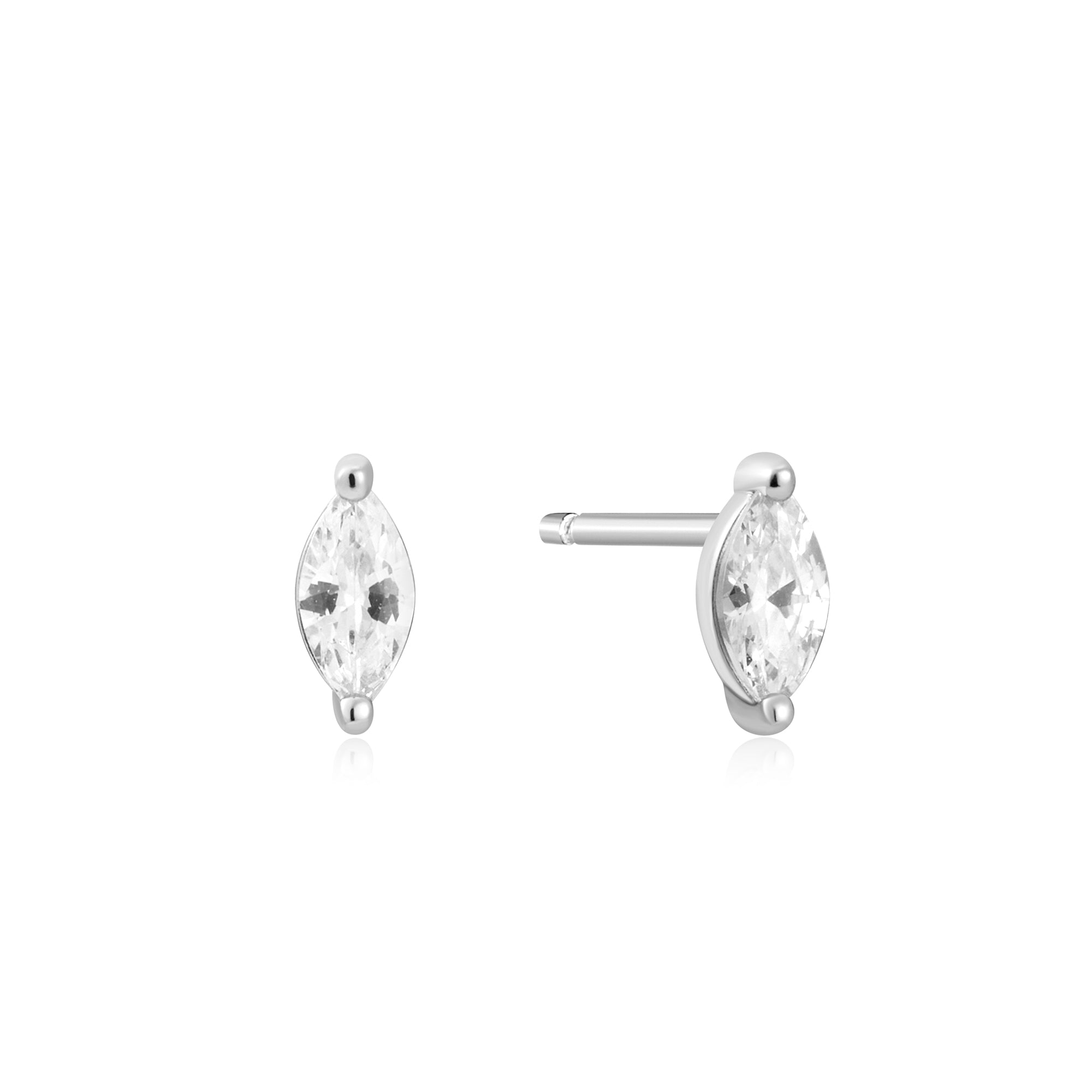 Ania Haie Silver Marquise Solitaire Studs