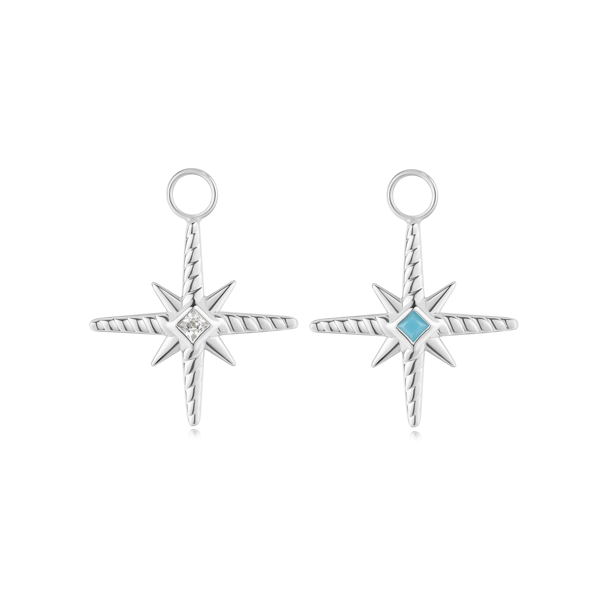 Ania Haie Silver Turquoise and Cubic Ziconia Star Earring Charm