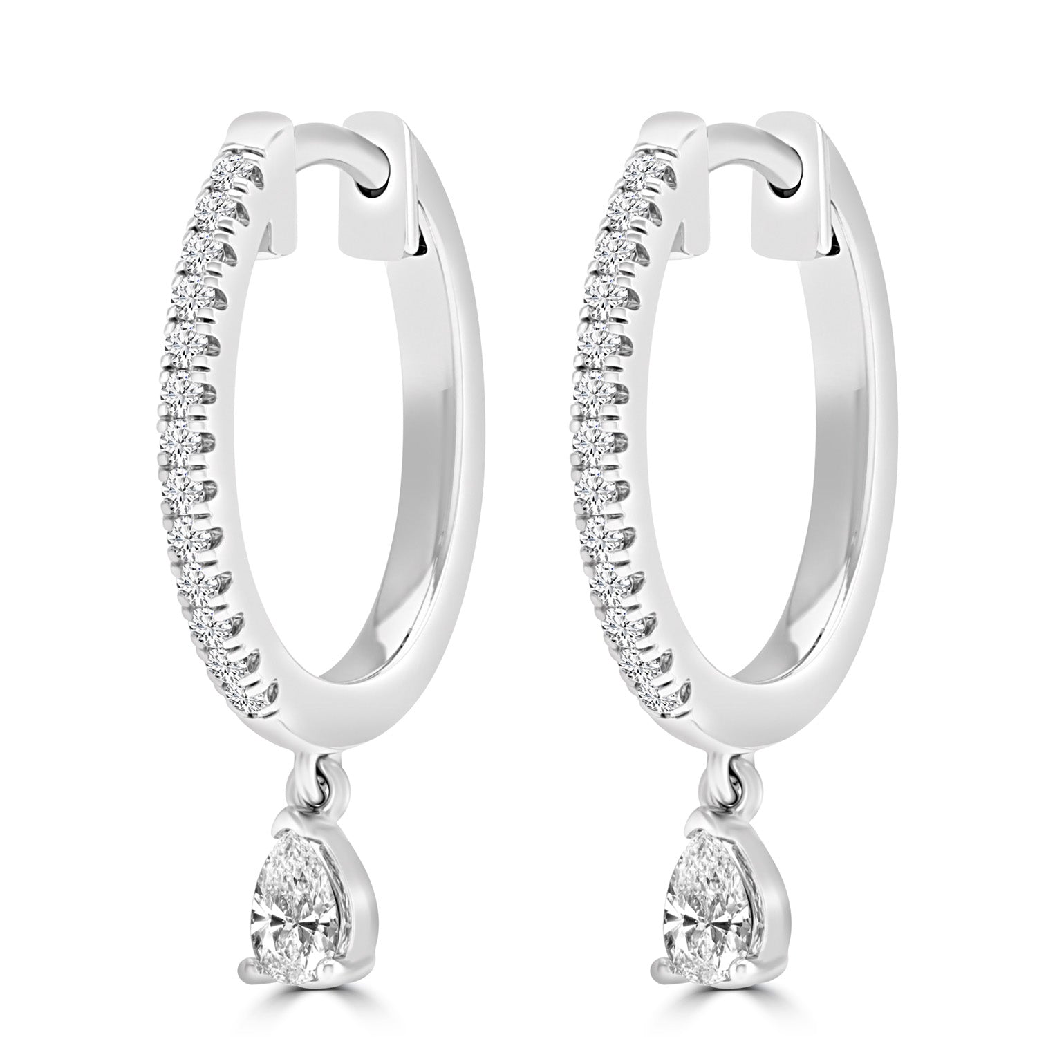 0.33ct HI I1 Diamond Earrings in 9K White Gold