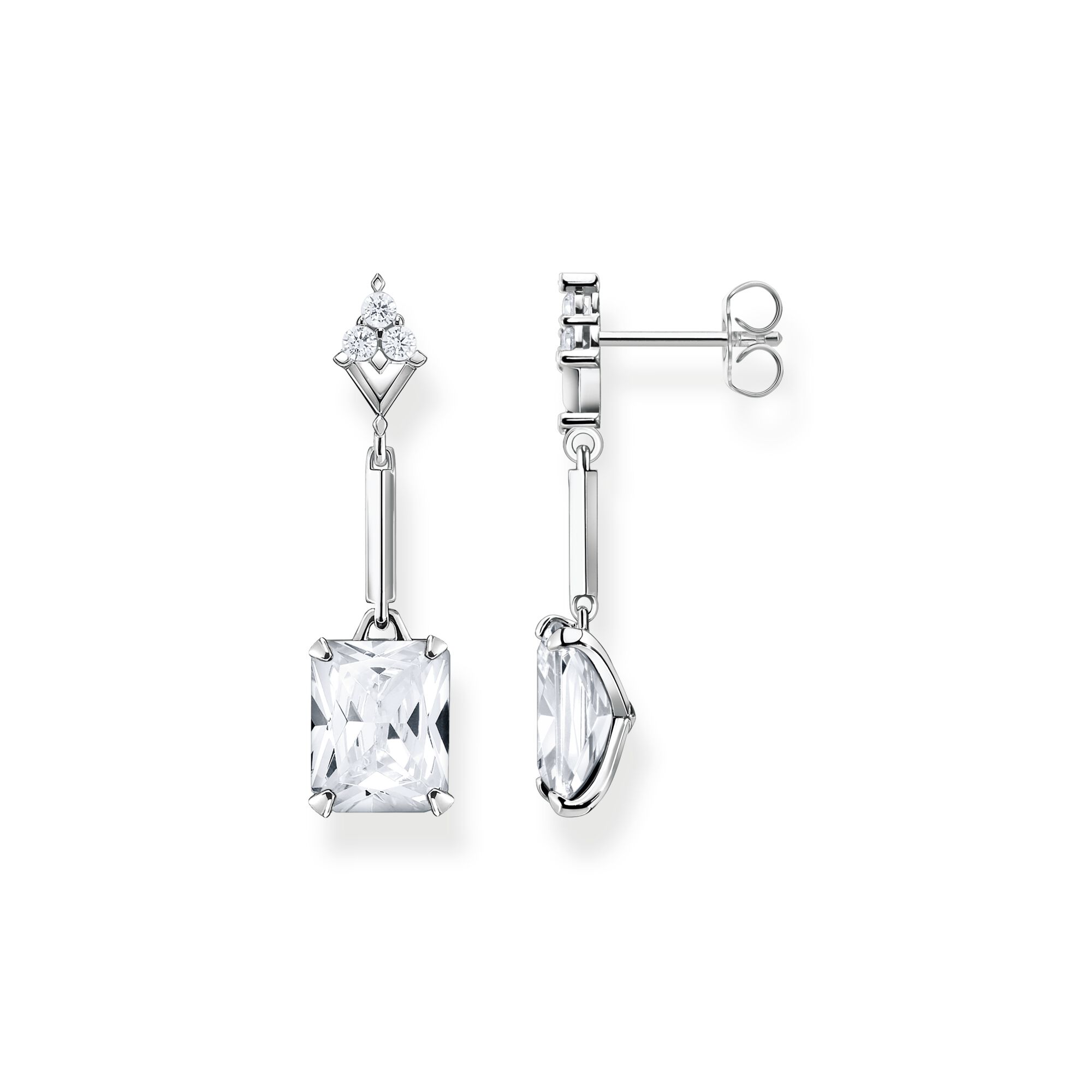 Thomas Sabo Earring white stone silver