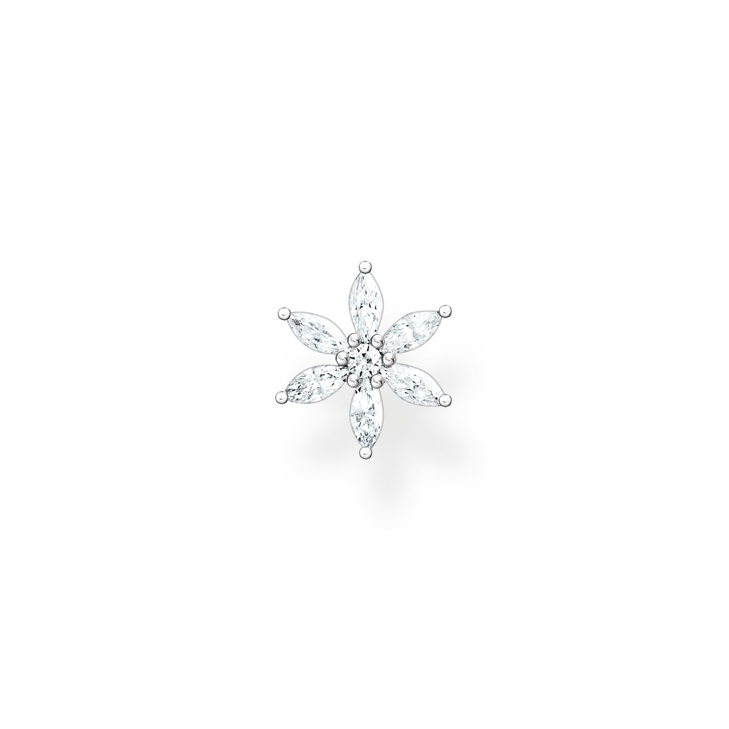 Thomas Sabo Single Ear Stud Flower Silver 