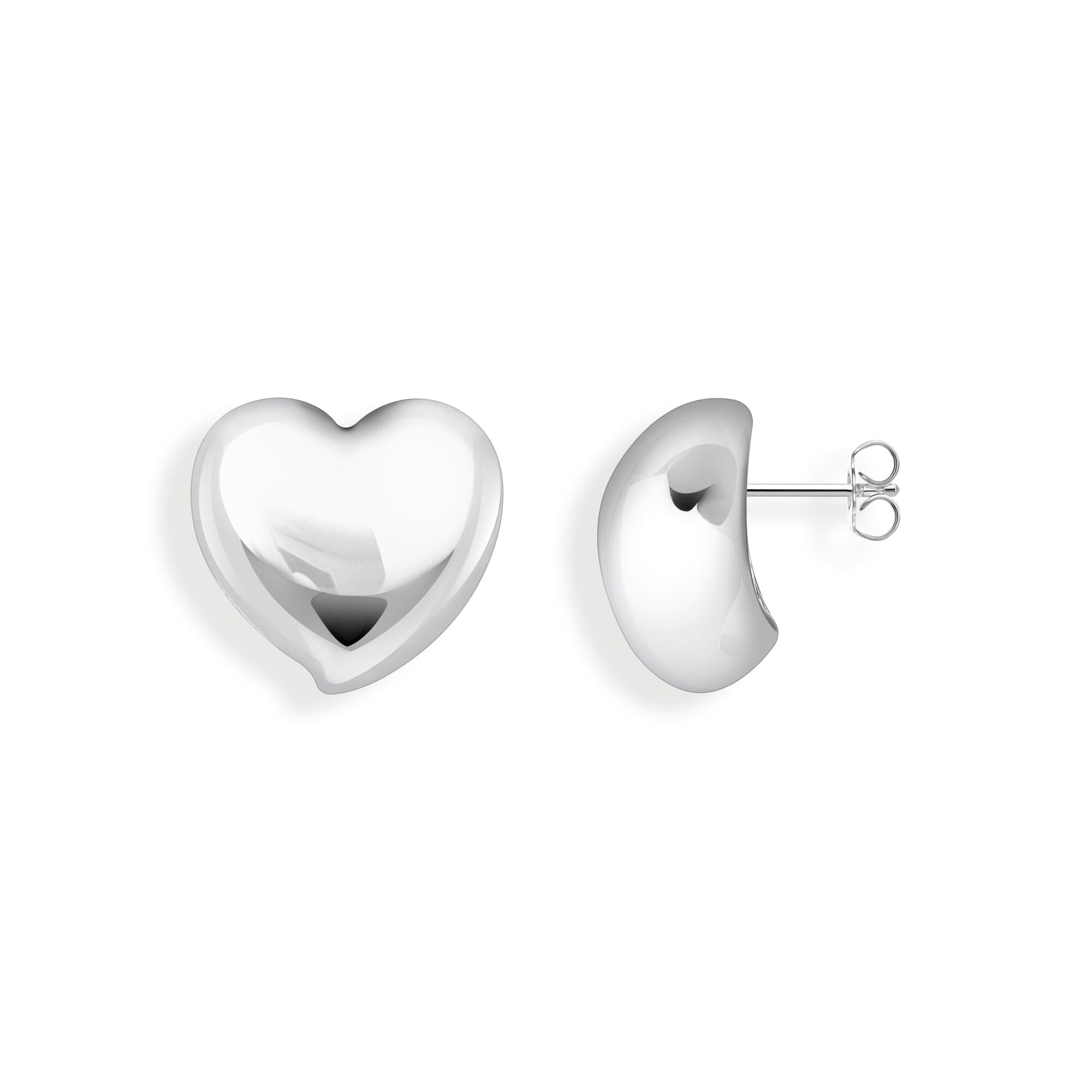 Ear studs in heart-shape | The Jewellery Boutique