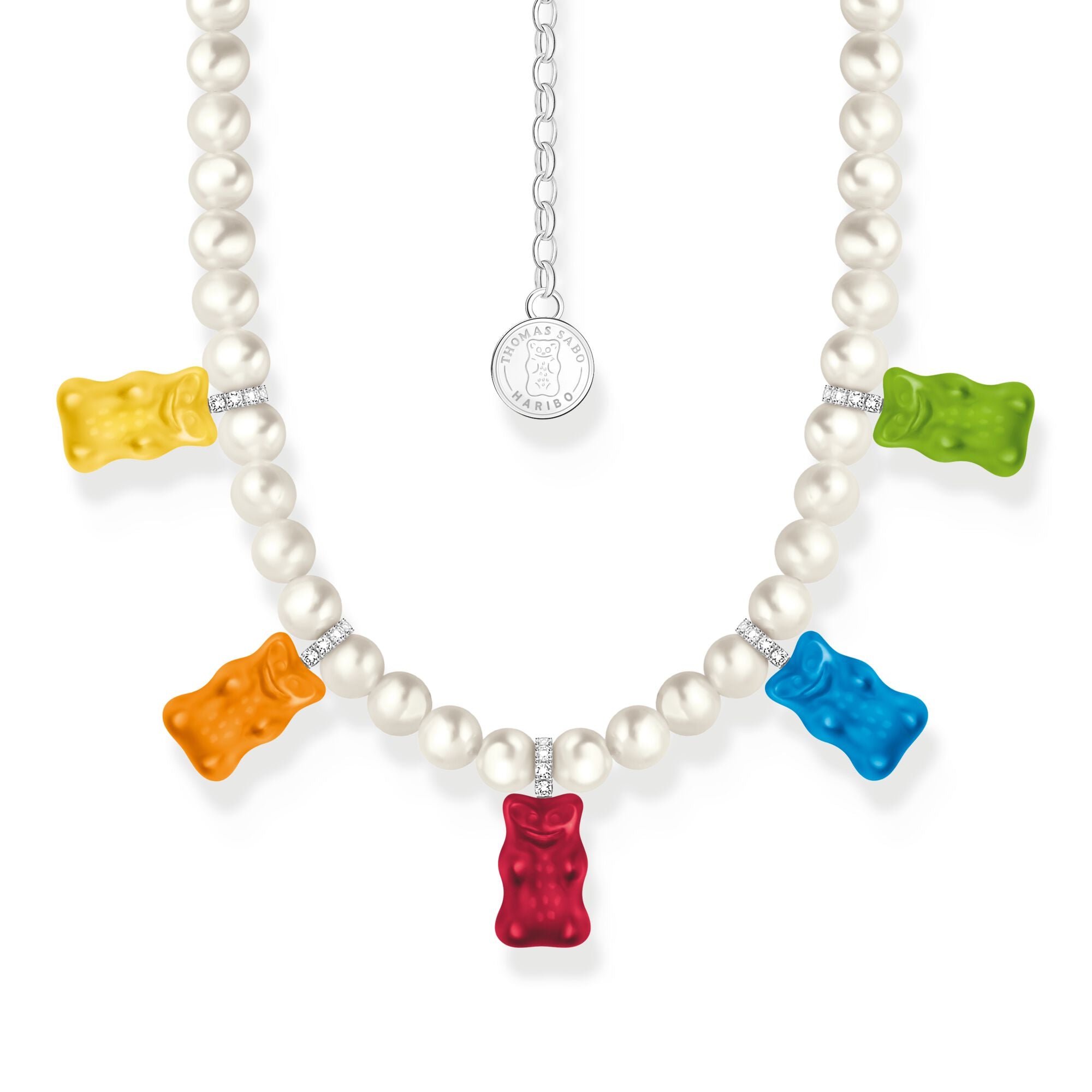 THOMAS SABO x HARIBO: Silver Bead necklace with colourful golden bears