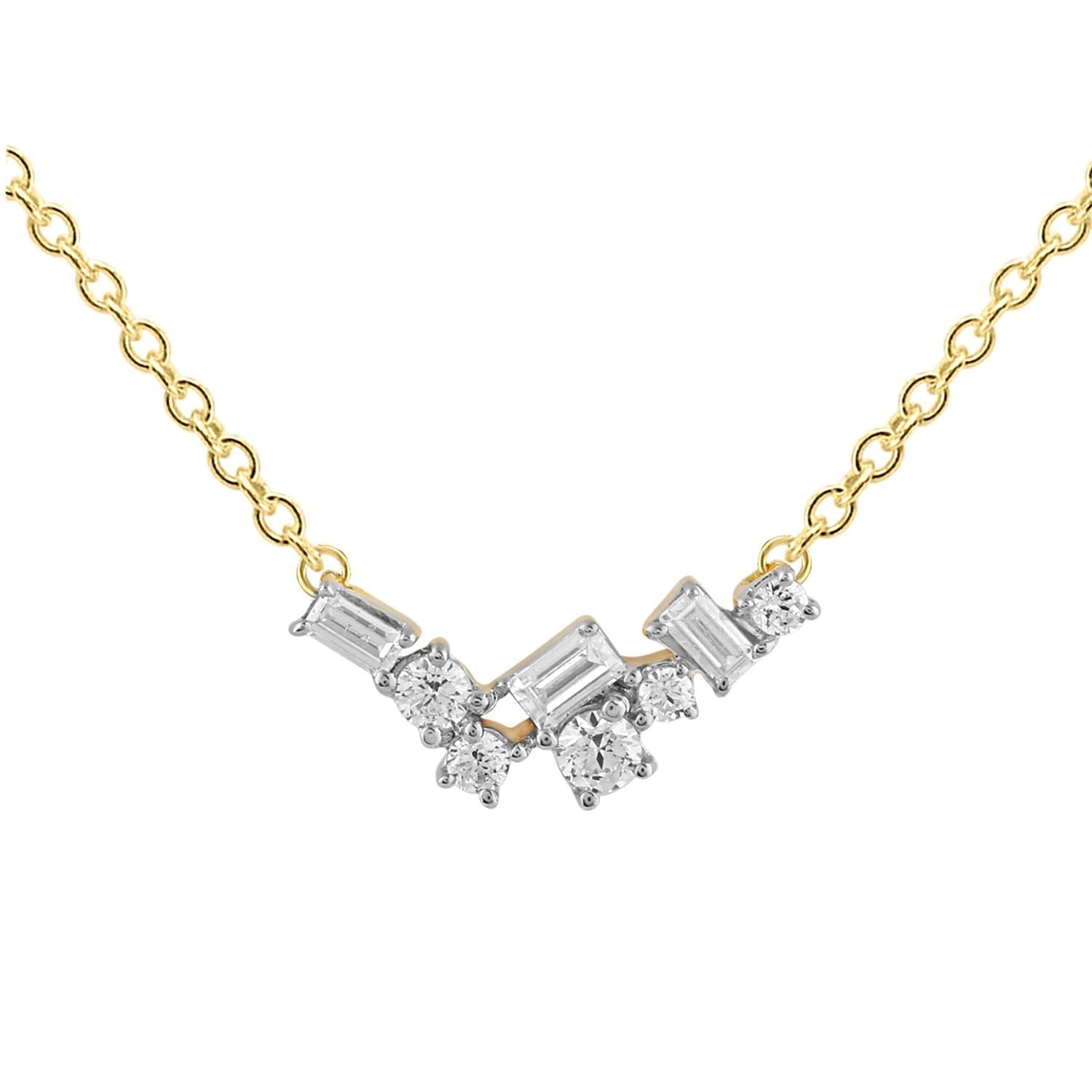 Necklace with 0.15ct Diamonds in 9K Yellow Gold