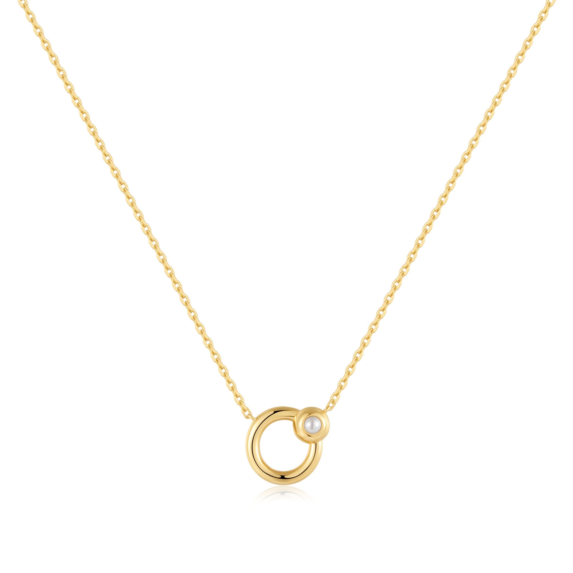 Ania Haie Gold Hoop Freshwater Pearl Necklace