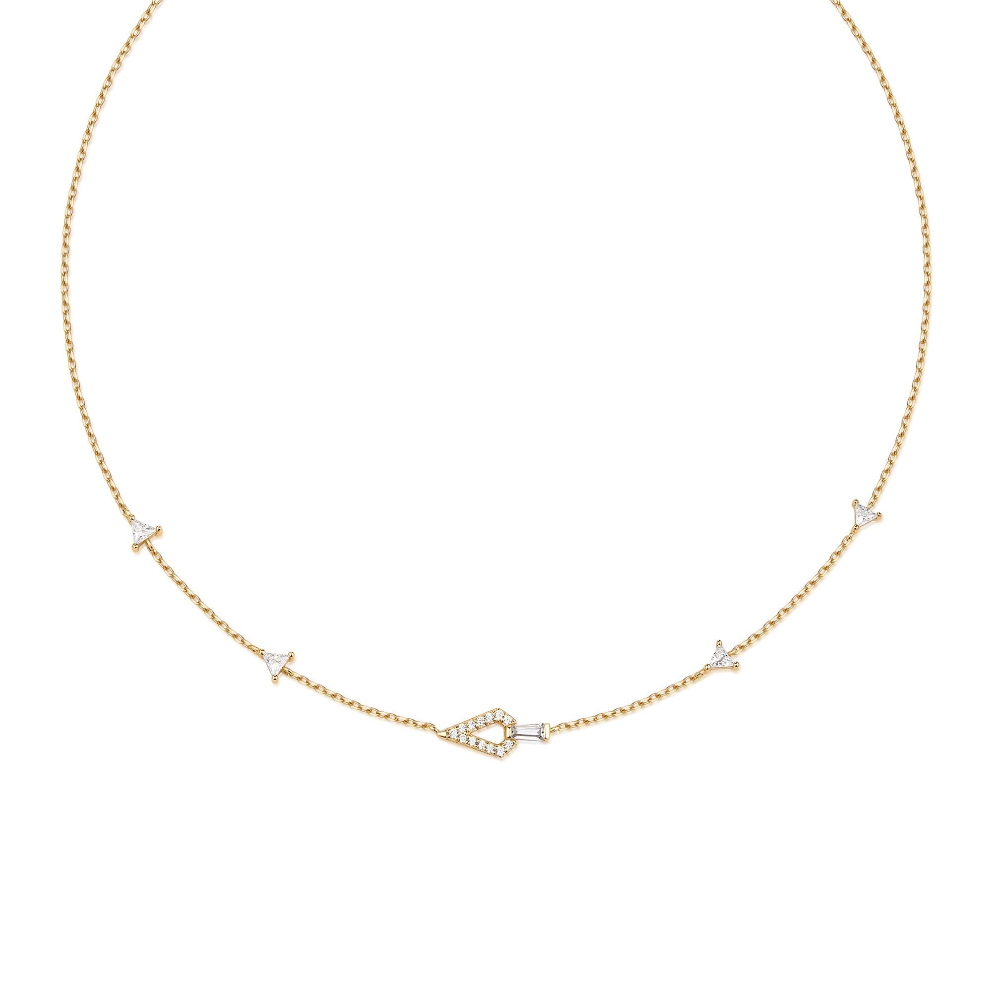 Ania Haie Gold Geometric Satellite Necklace