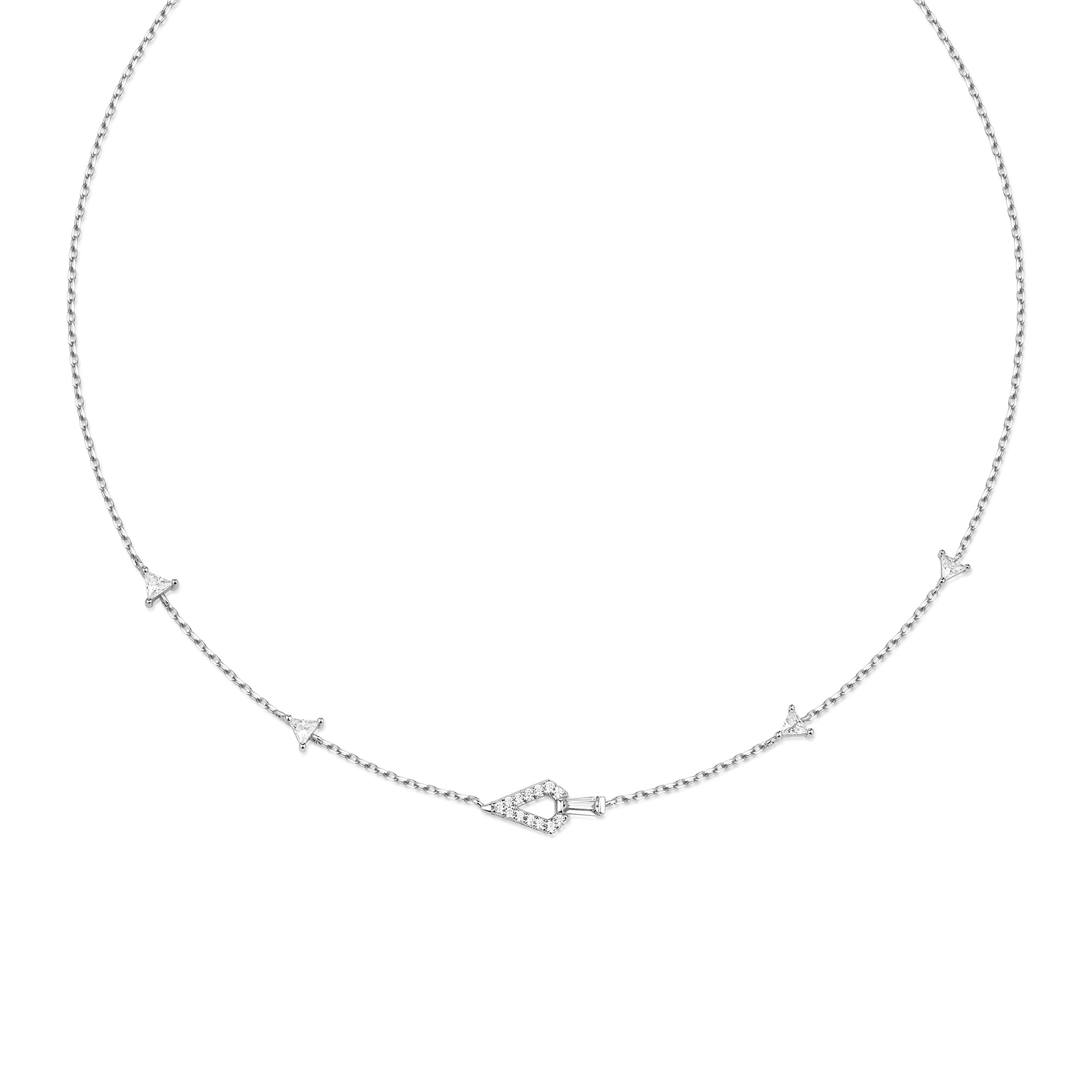 Ania Haie Silver Geometric Satellite Necklace