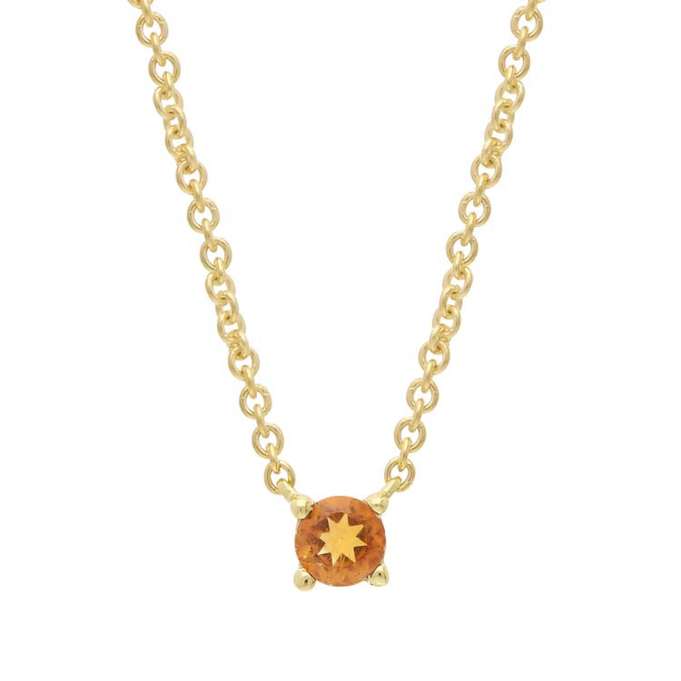 Citrine Necklace 40-45cm in 9K Yellow Gold | The Jewellery Boutique