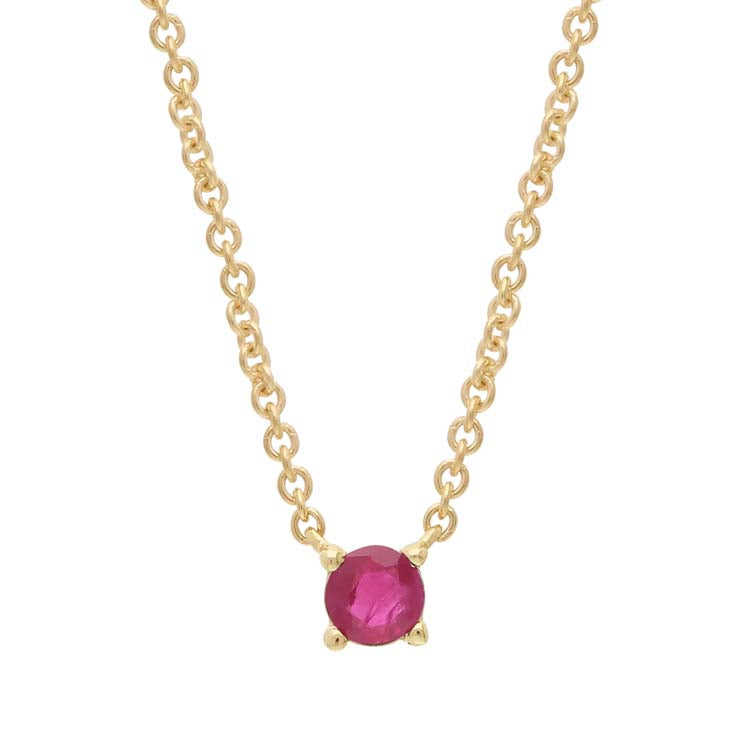 Ruby Necklace 40-45cm in 9K Yellow Gold | The Jewellery Boutique