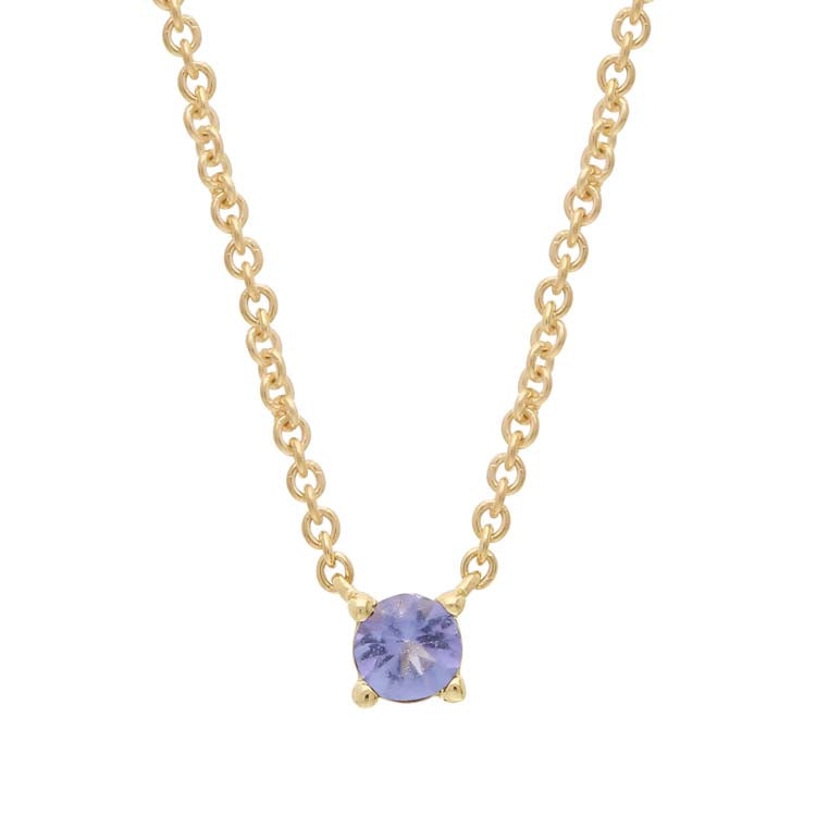 Tanzanite Necklace 40-45cm in 9K Yellow Gold | The Jewellery Boutique