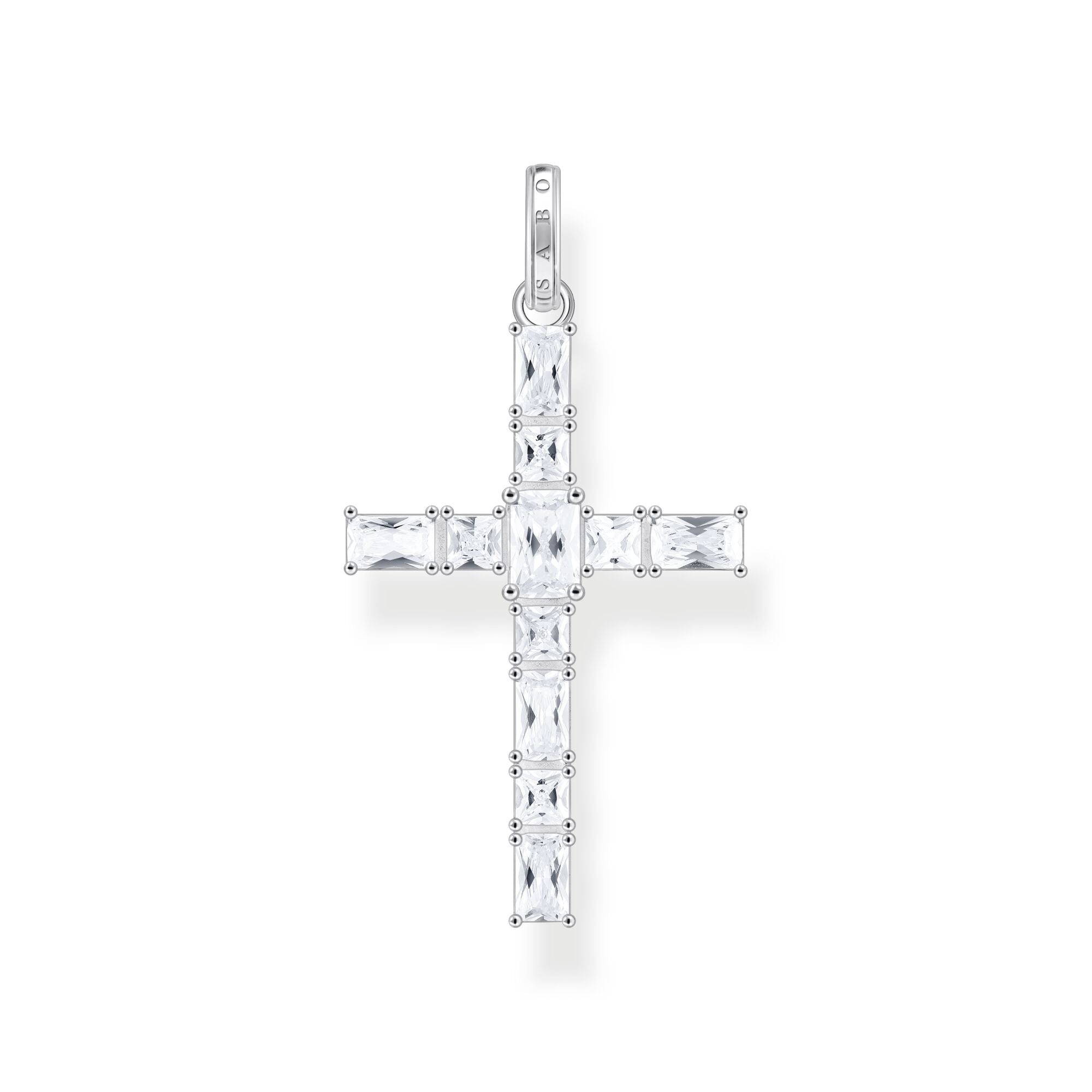 Cross pendant with white zirconia | The Jewellery Boutique