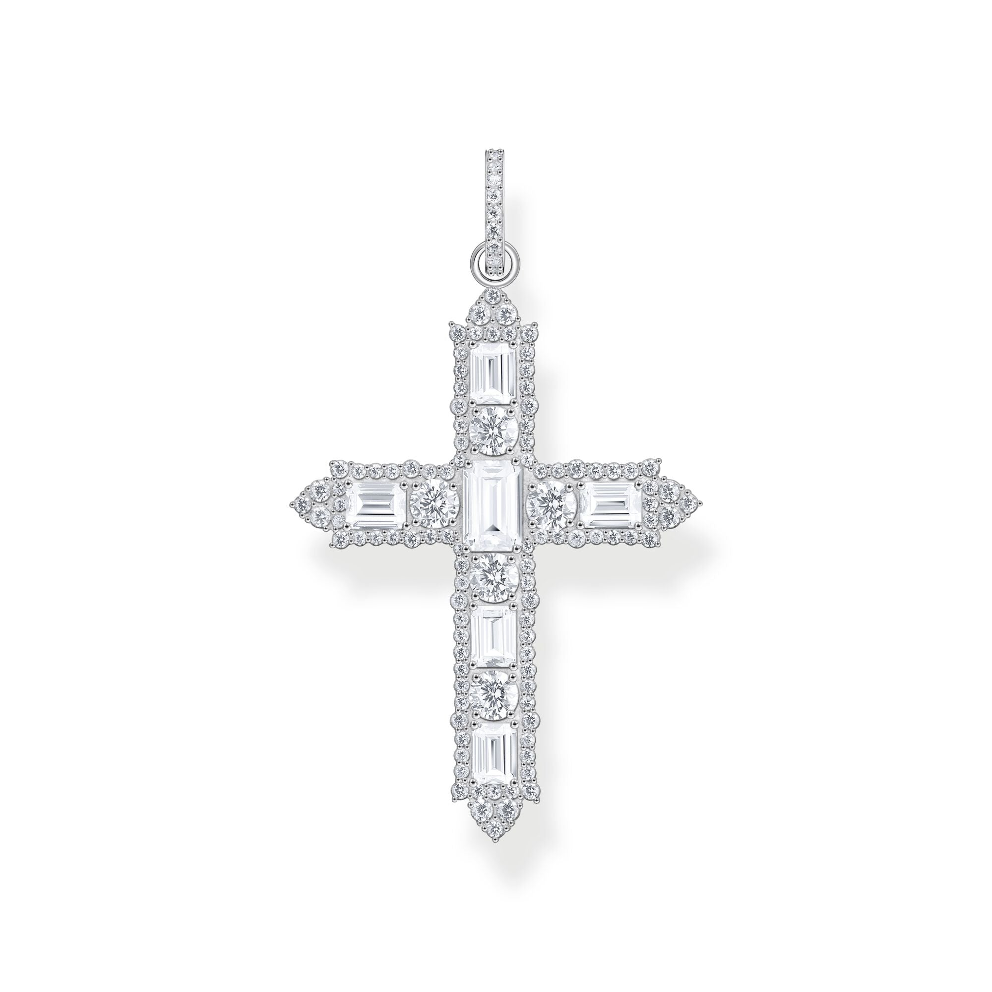 Cross pendant with white zirconia | The Jewellery Boutique