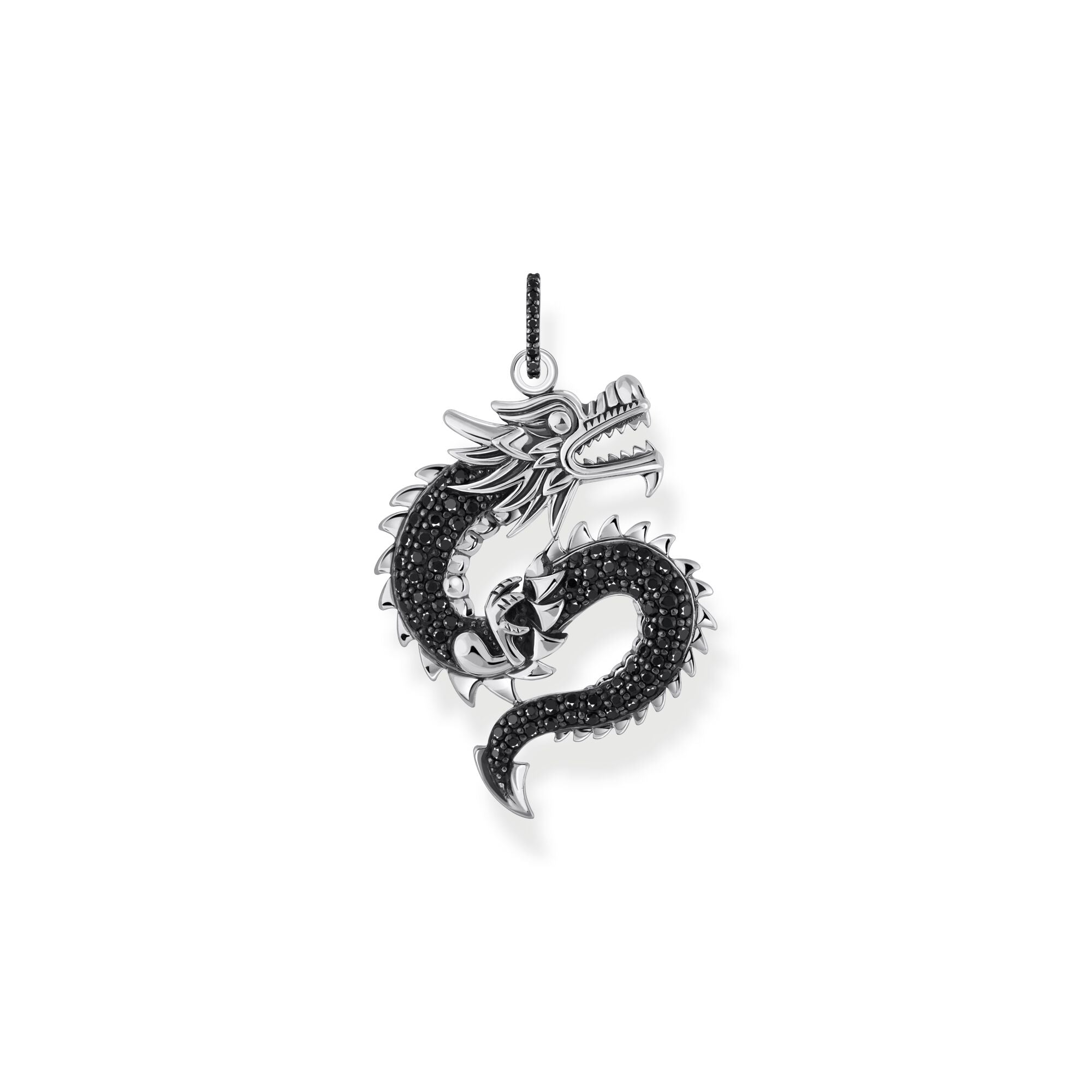 Dragon pendant with black zirconia | The Jewellery Boutique