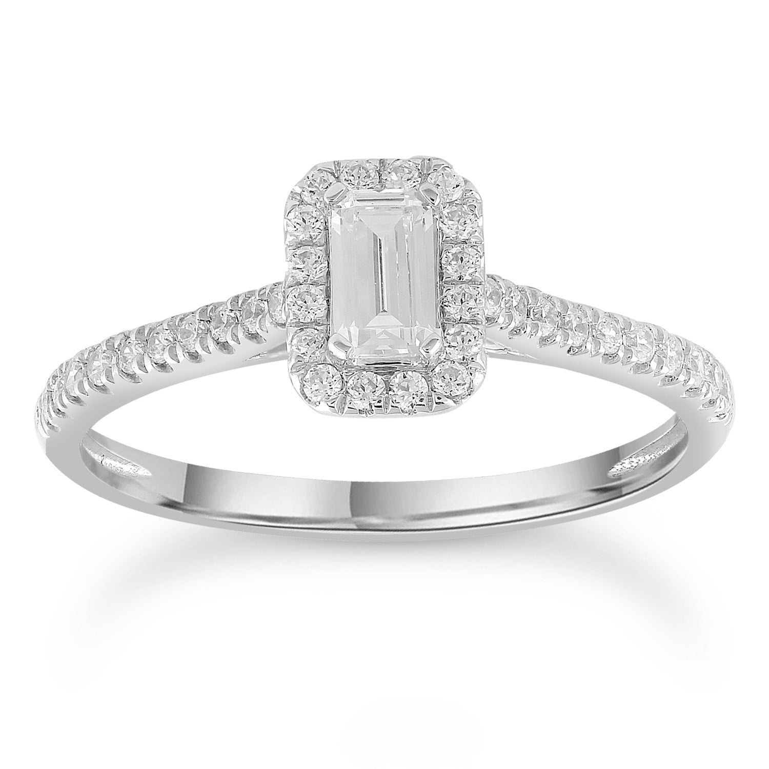 Diamond Ring with 0.50ct Diamonds in 9K White Gold