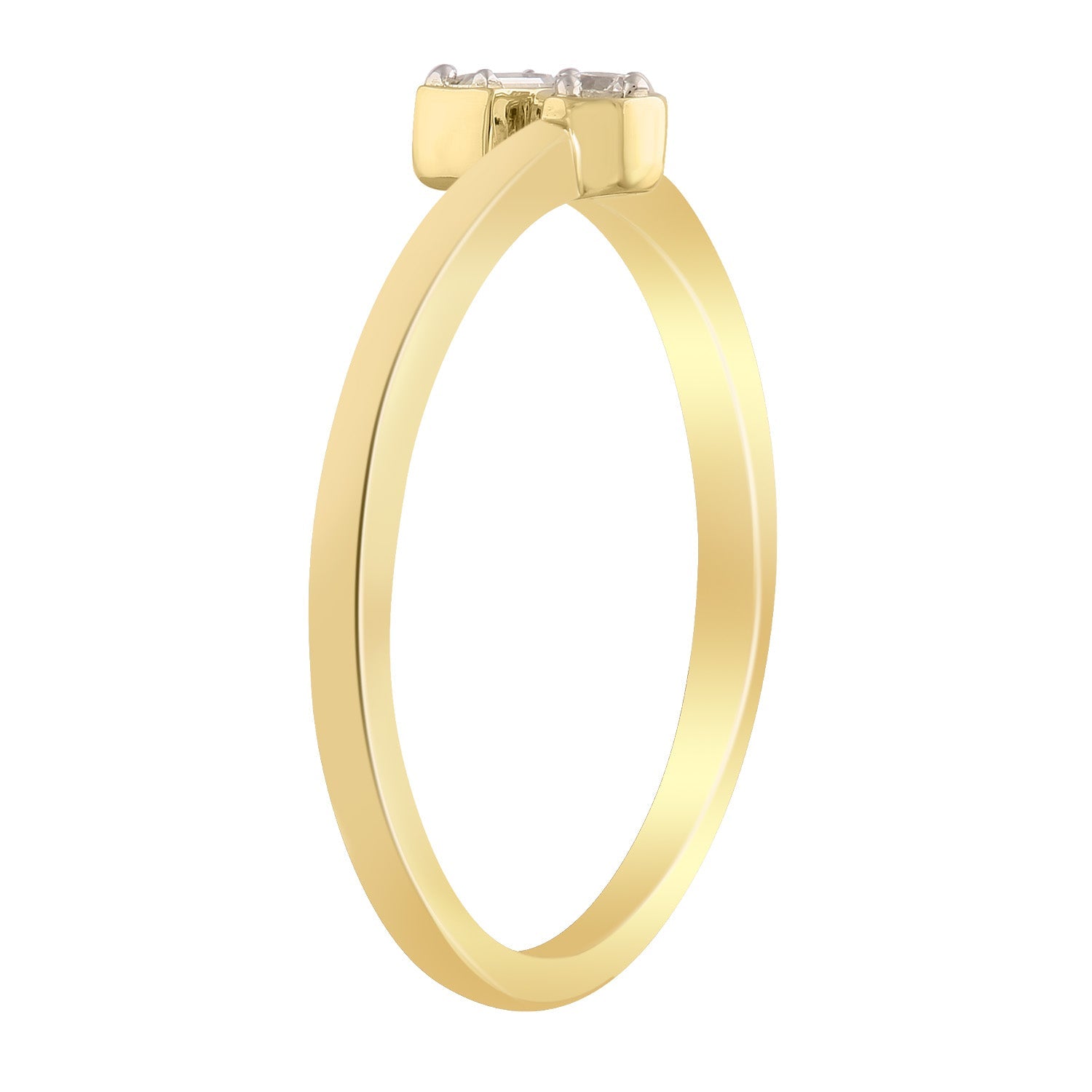 Diamond Ring with 0.05ct Diamonds in 9K Yellow Gold