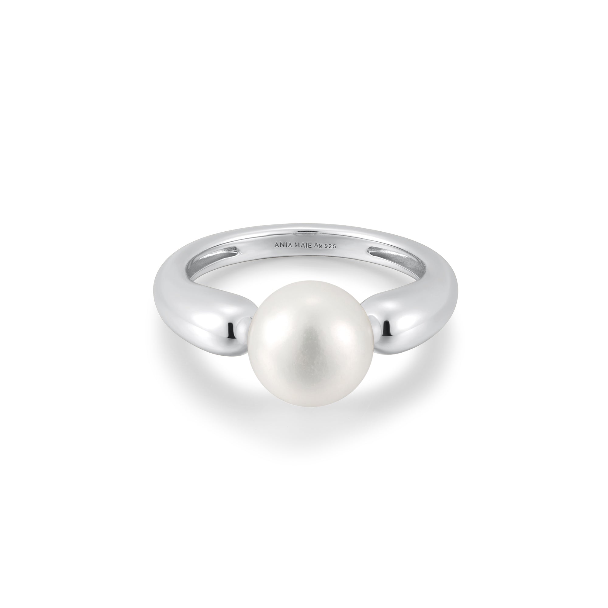 Ania Haie Silver Freshwater Sphere Pearl Ring